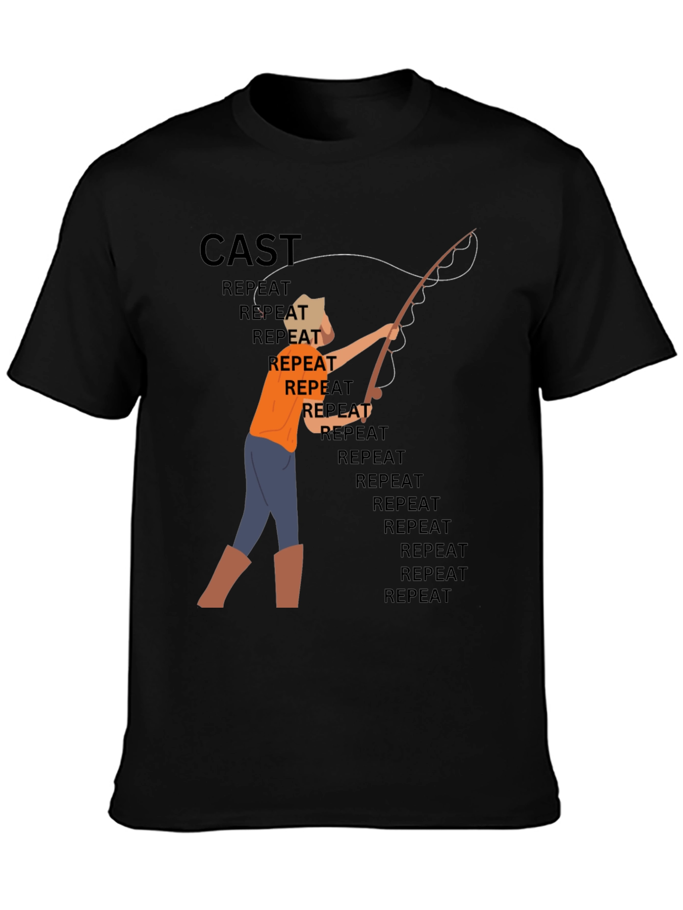 Cast Repeat Fishing T-Shirt