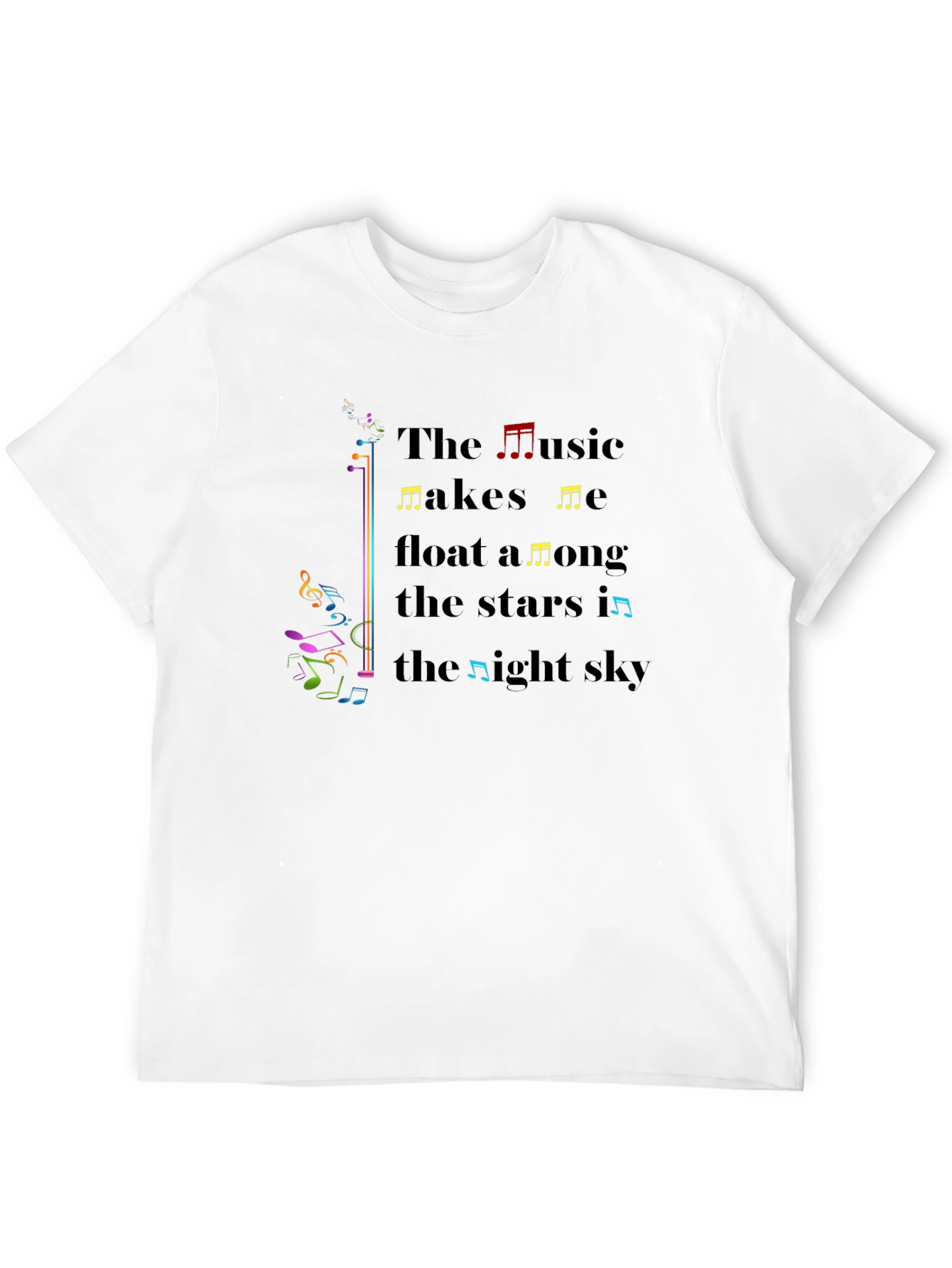 Music Makes Me Float T-Shirt - Black