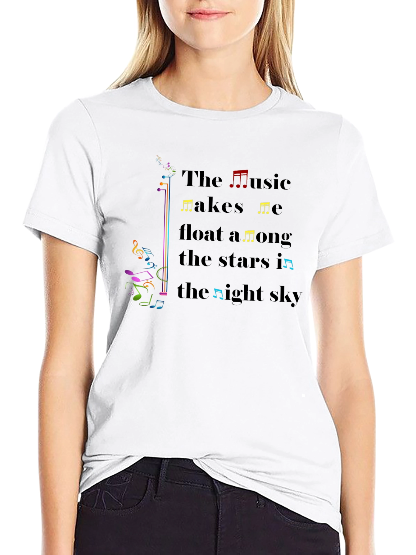 Music Makes Me Float T-Shirt - Black