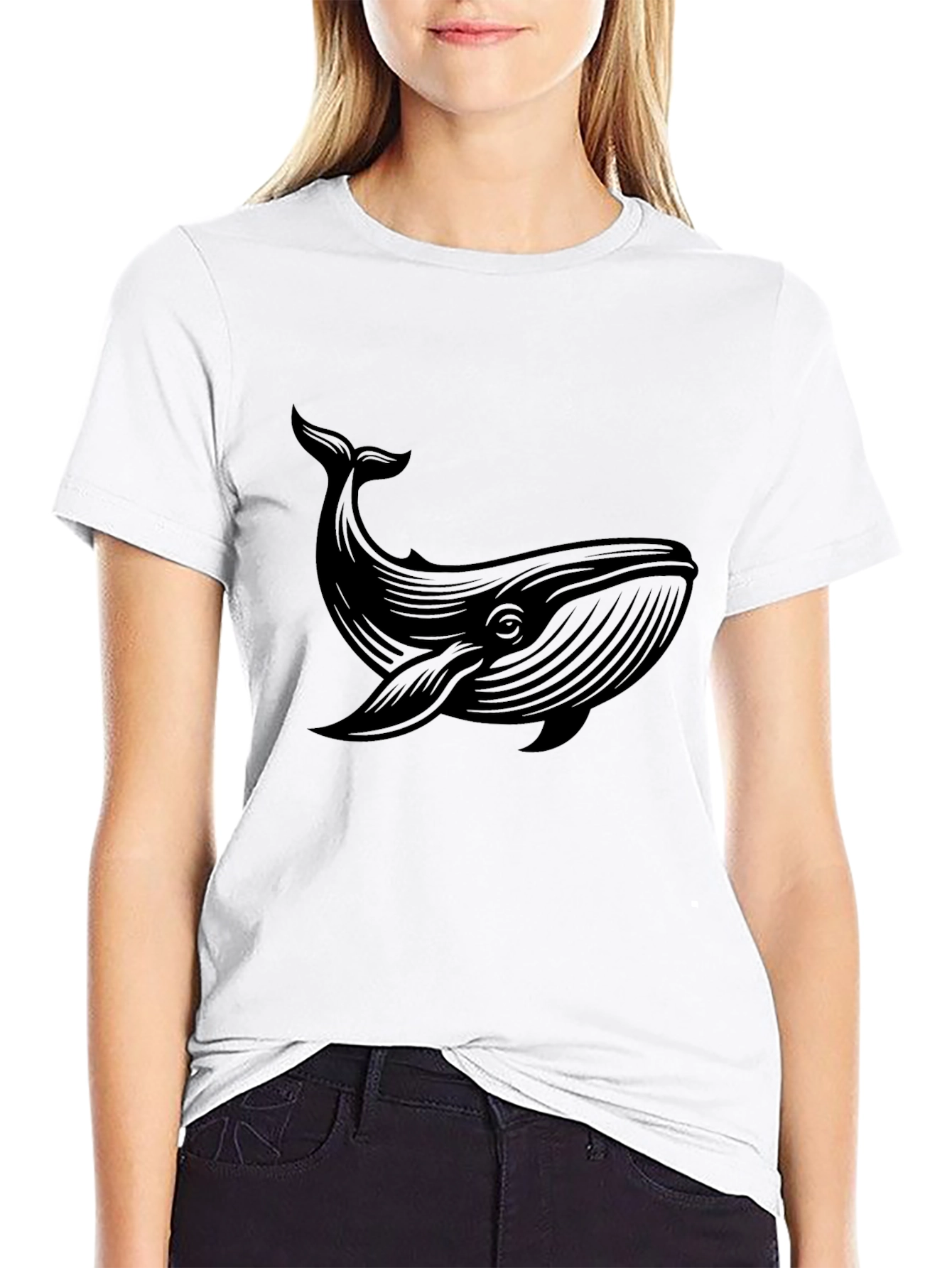 Black Whale Graphic Tee - Stylish Mens Casual Top