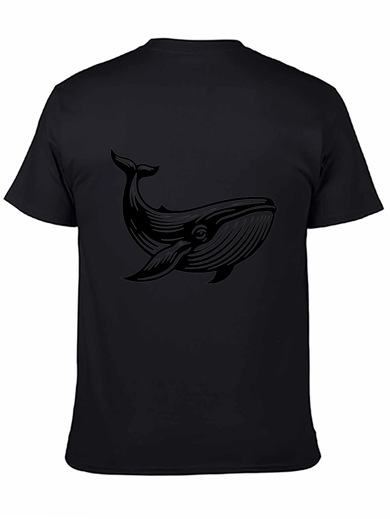 Black Whale Graphic Tee - Stylish Mens Casual Top