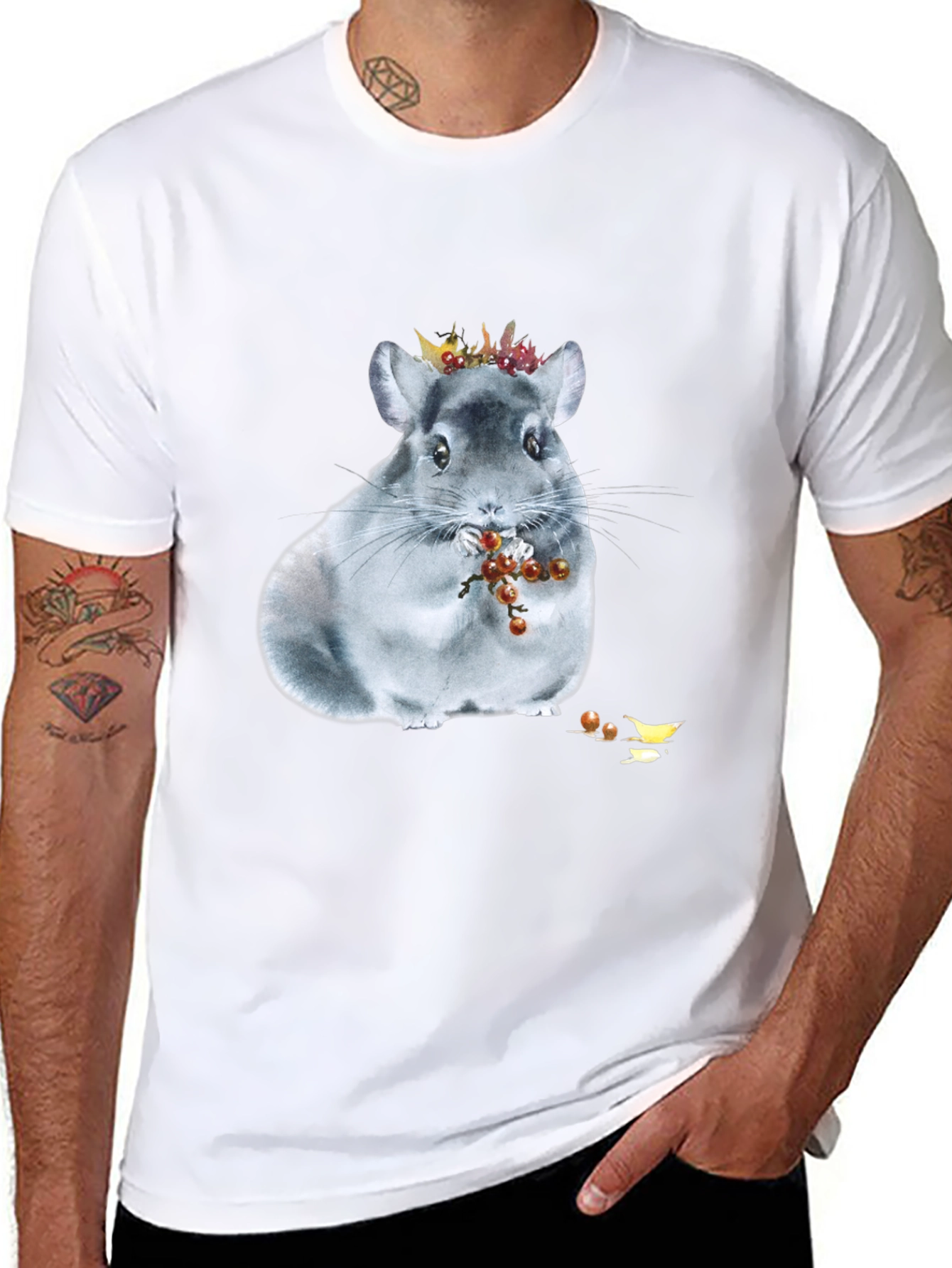 Chinchilla Crown T-Shirt - Cute Animal Graphic Tee