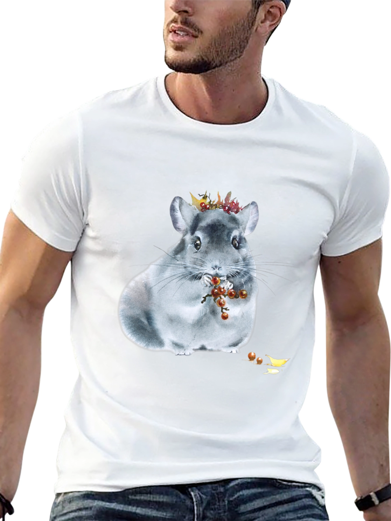 Chinchilla Crown T-Shirt - Cute Animal Graphic Tee