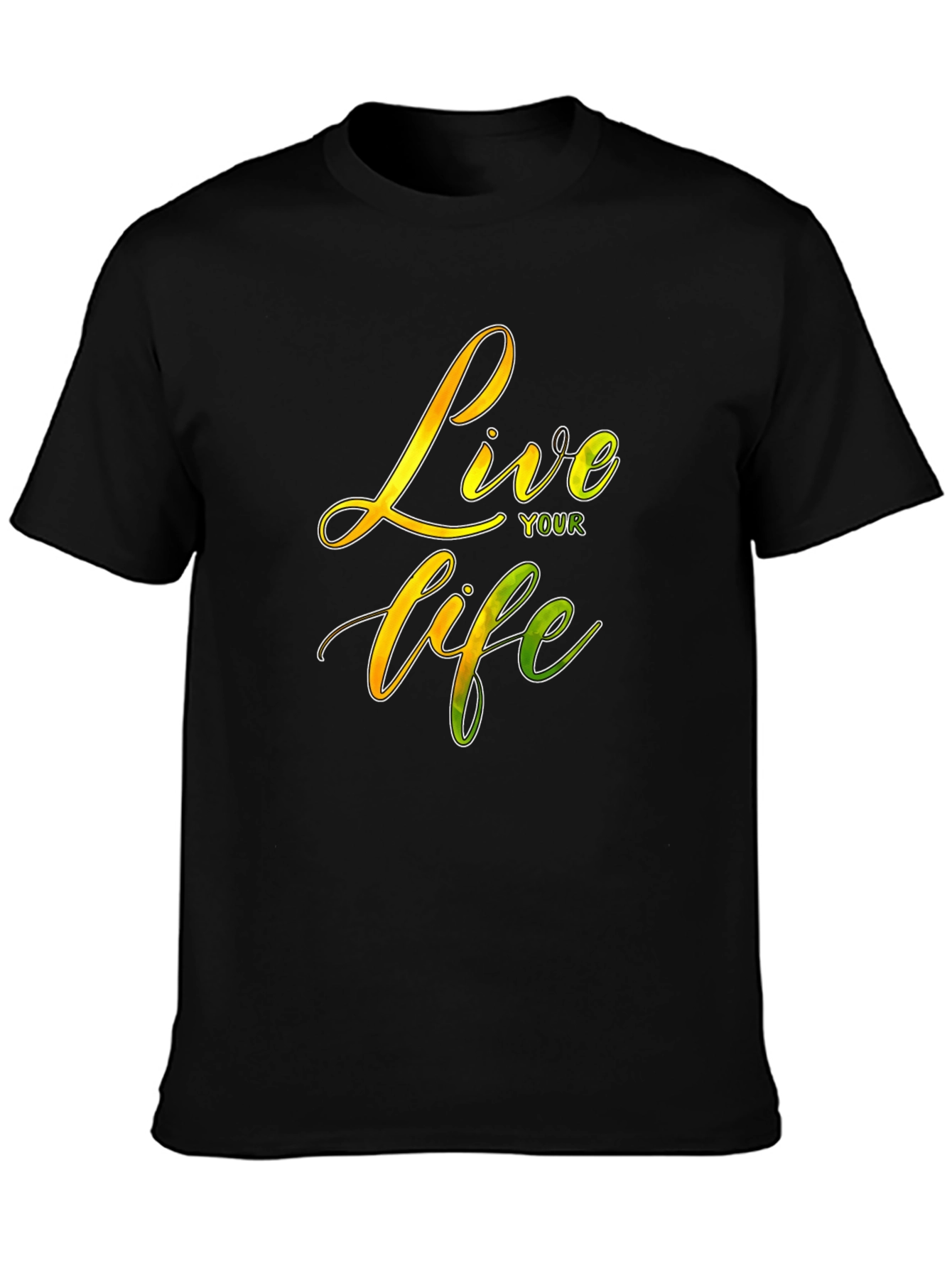 Live Your Life Graphic Tee - Black