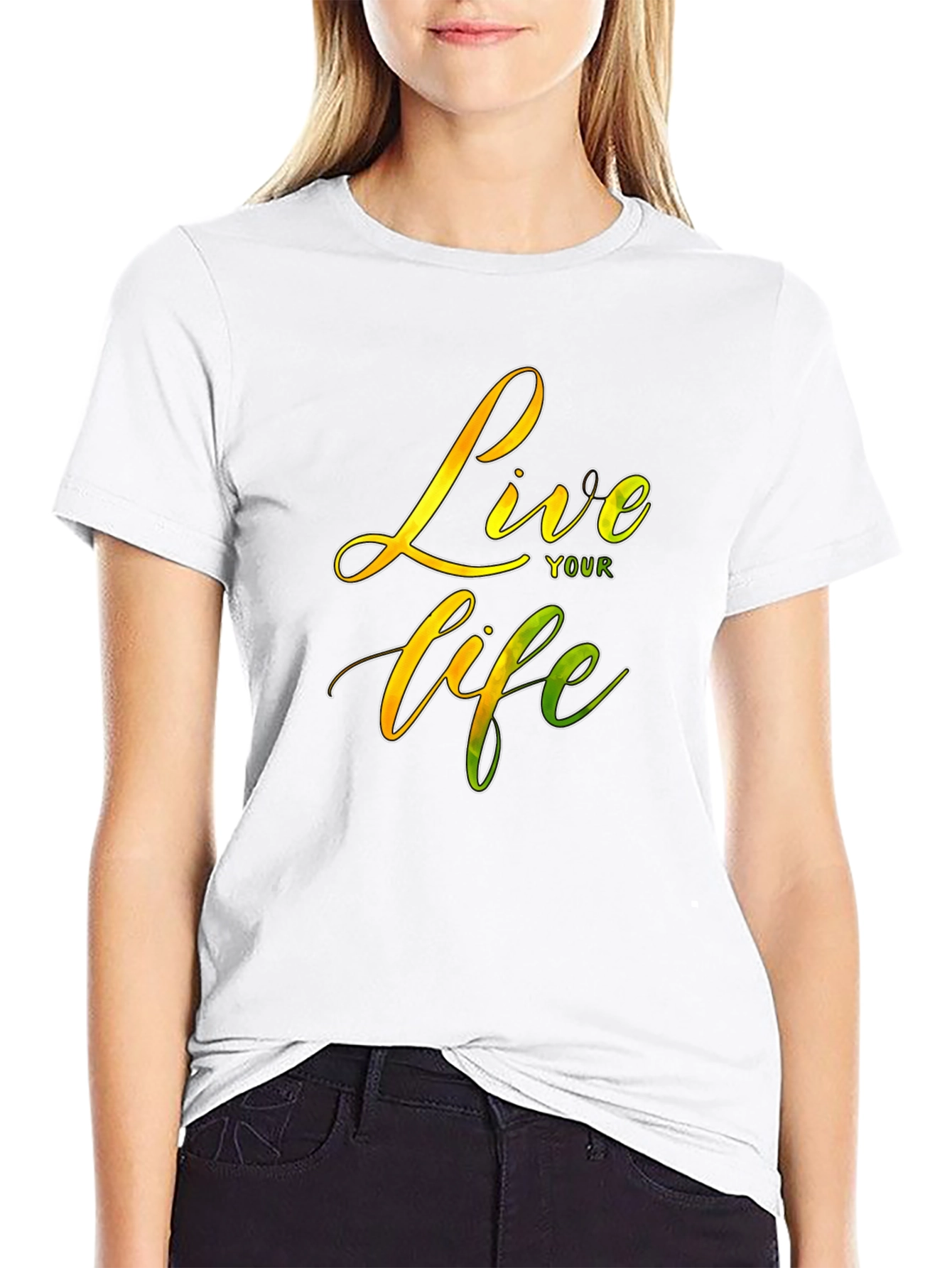 Live Your Life Graphic Tee - Black