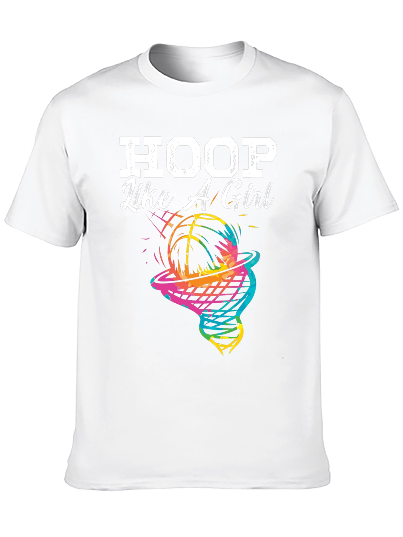 Hoop Like a Girl T-Shirt - Basketball Graphic Tee
