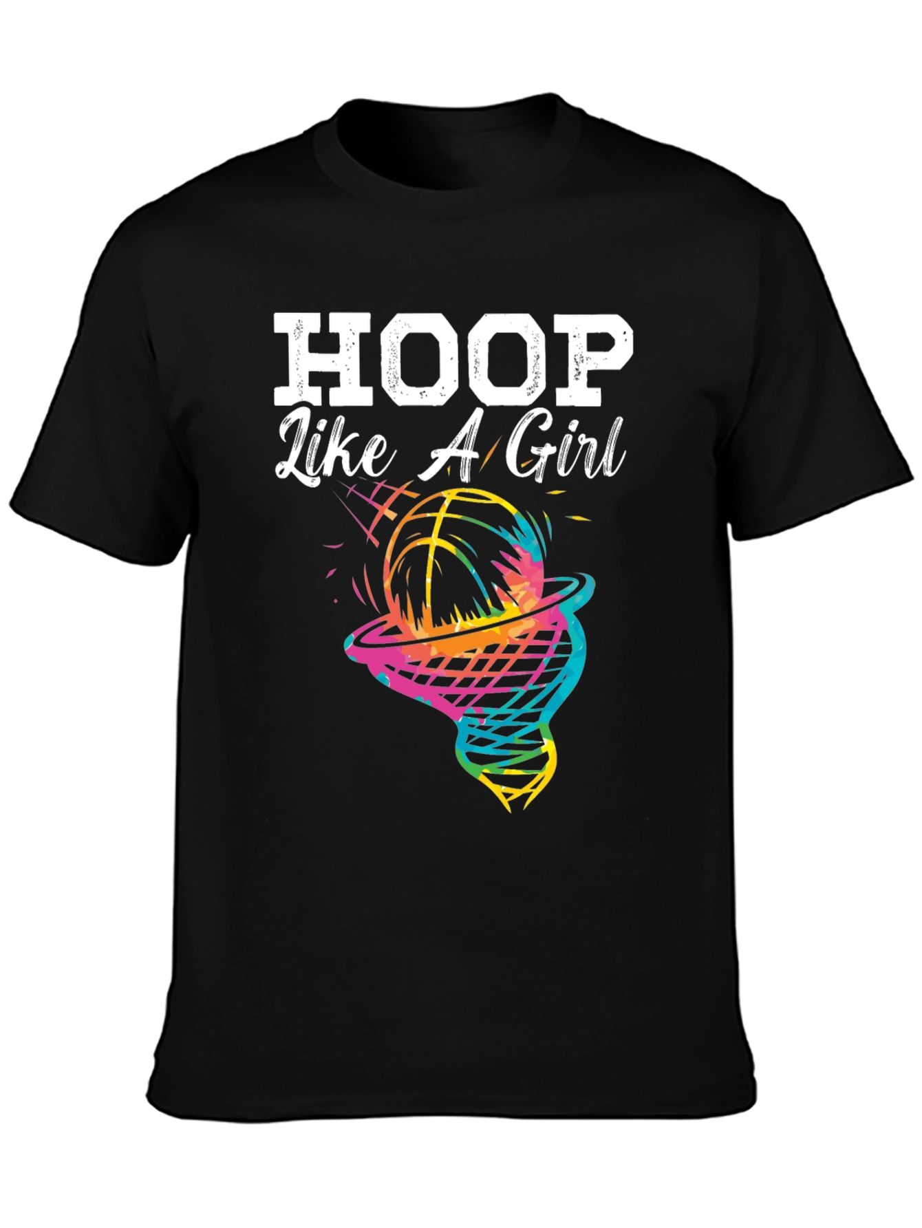 Hoop Like a Girl T-Shirt - Basketball Graphic Tee
