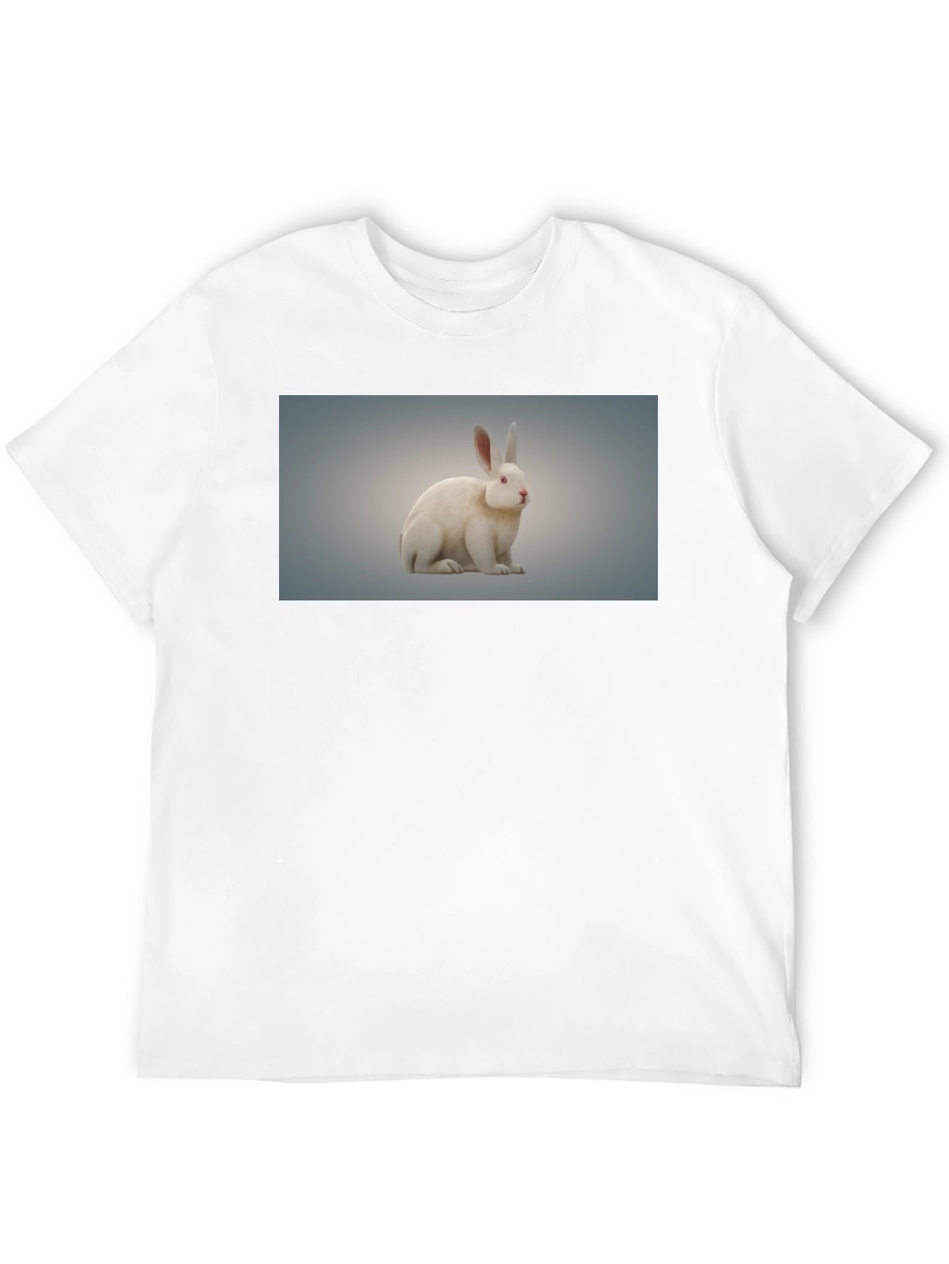 Rabbit Graphic Tee - Black Cotton Casual Wear