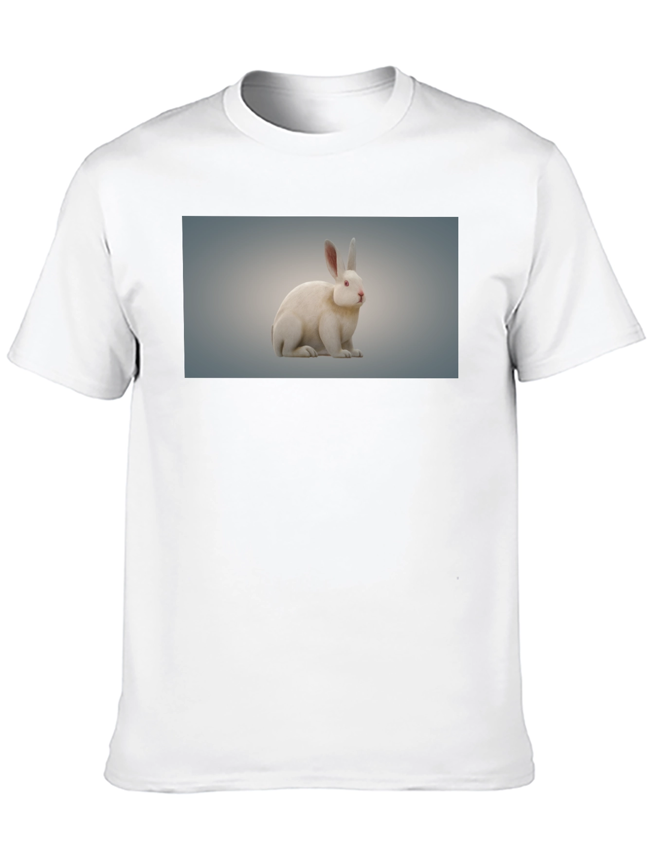Rabbit Graphic Tee - Black Cotton Casual Wear