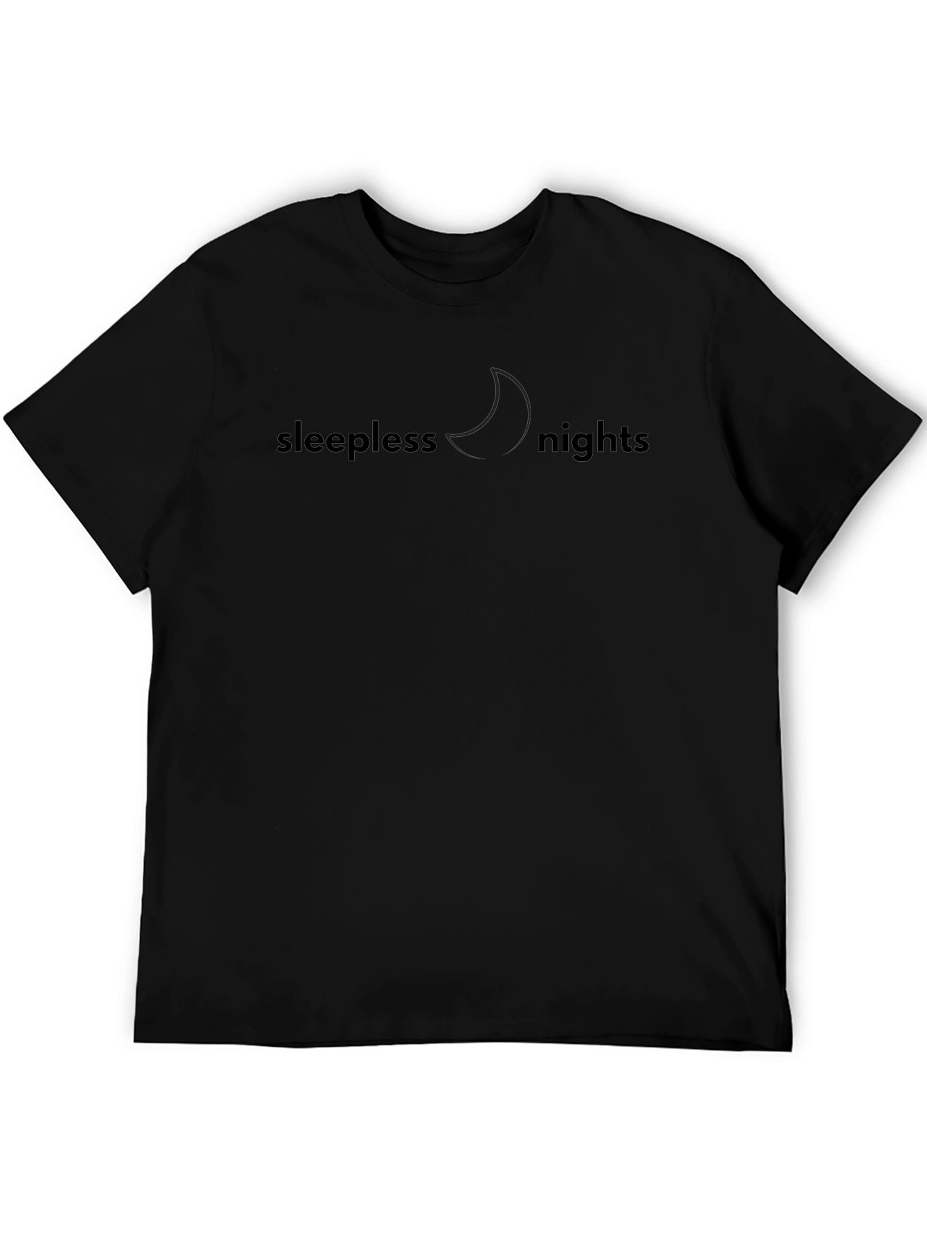 Sleepless Nights Graphic Tee - Black Comfort Fit