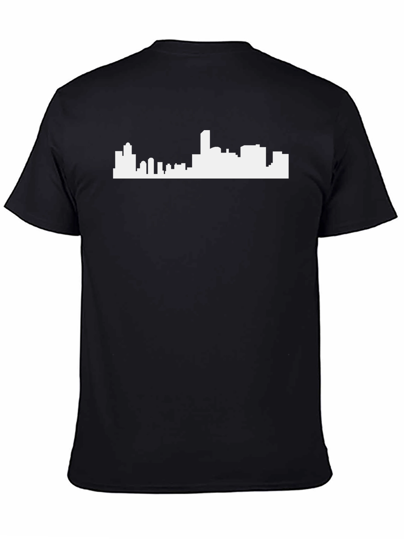 Cityscape Silhouette Graphic Tee - Mens Black T-Shirt