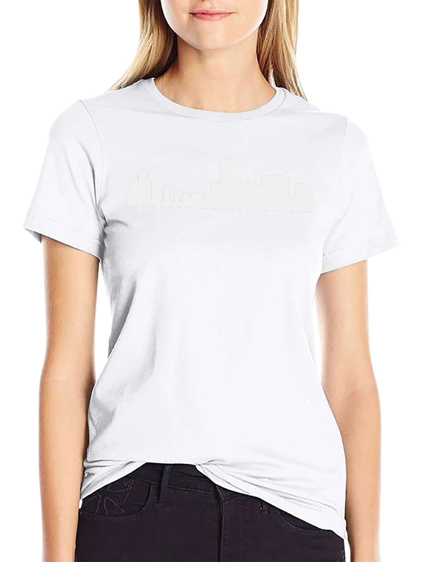 Cityscape Silhouette Graphic Tee - Mens Black T-Shirt