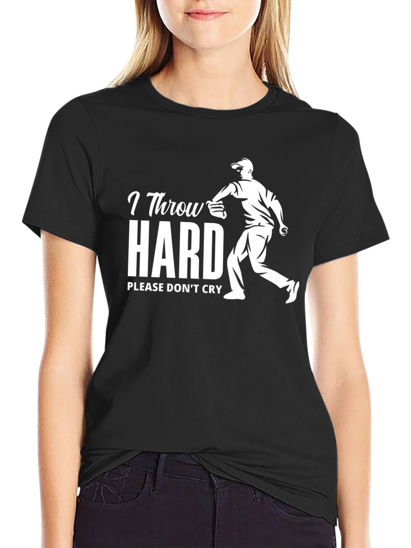 I Throw Hard Funny Baseball T-Shirt
