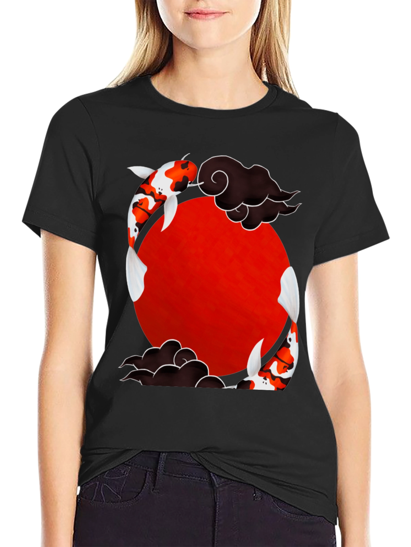 Koi Fish Graphic Tee - Japanese Art Style