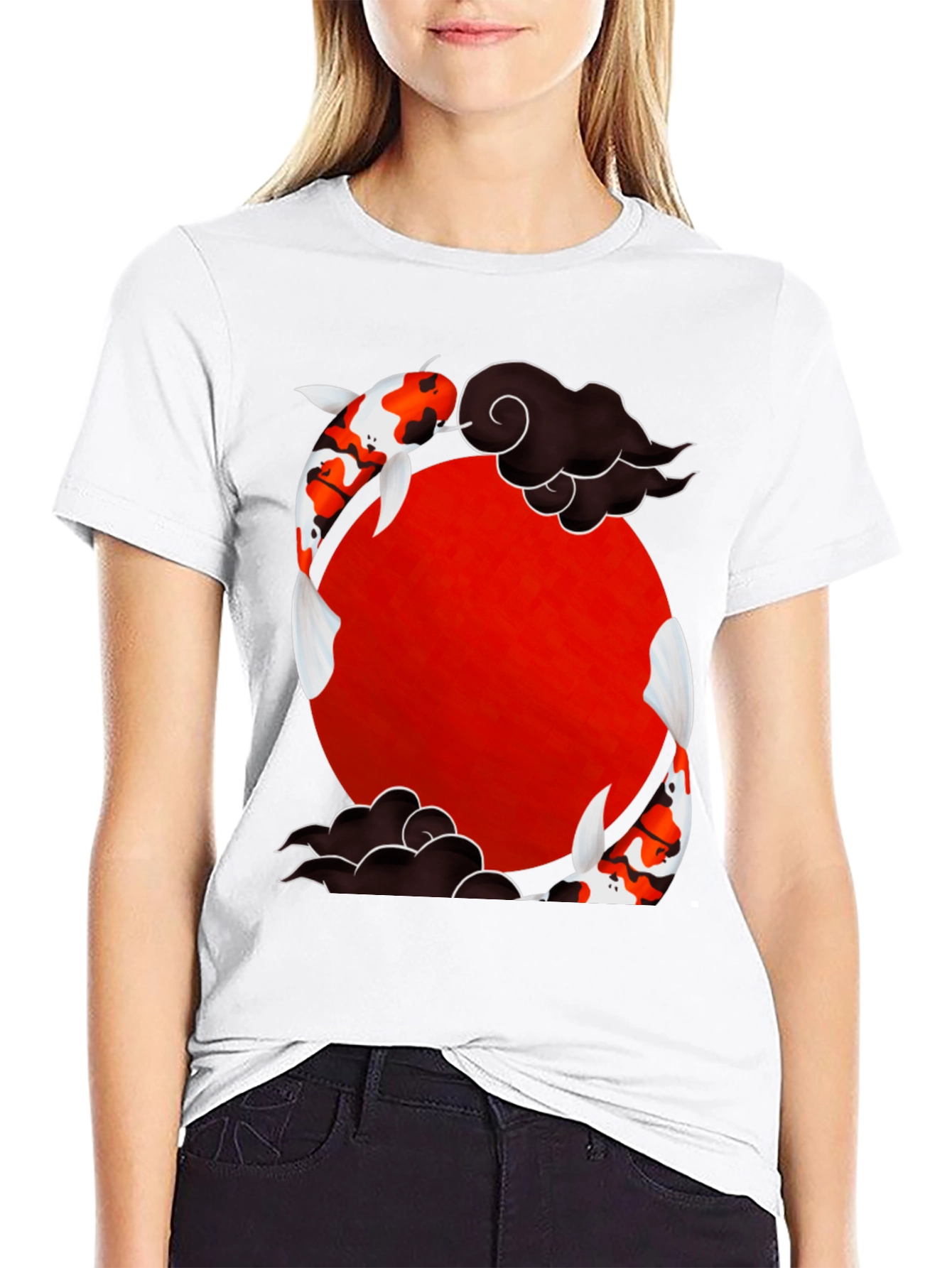 Koi Fish Graphic Tee - Japanese Art Style