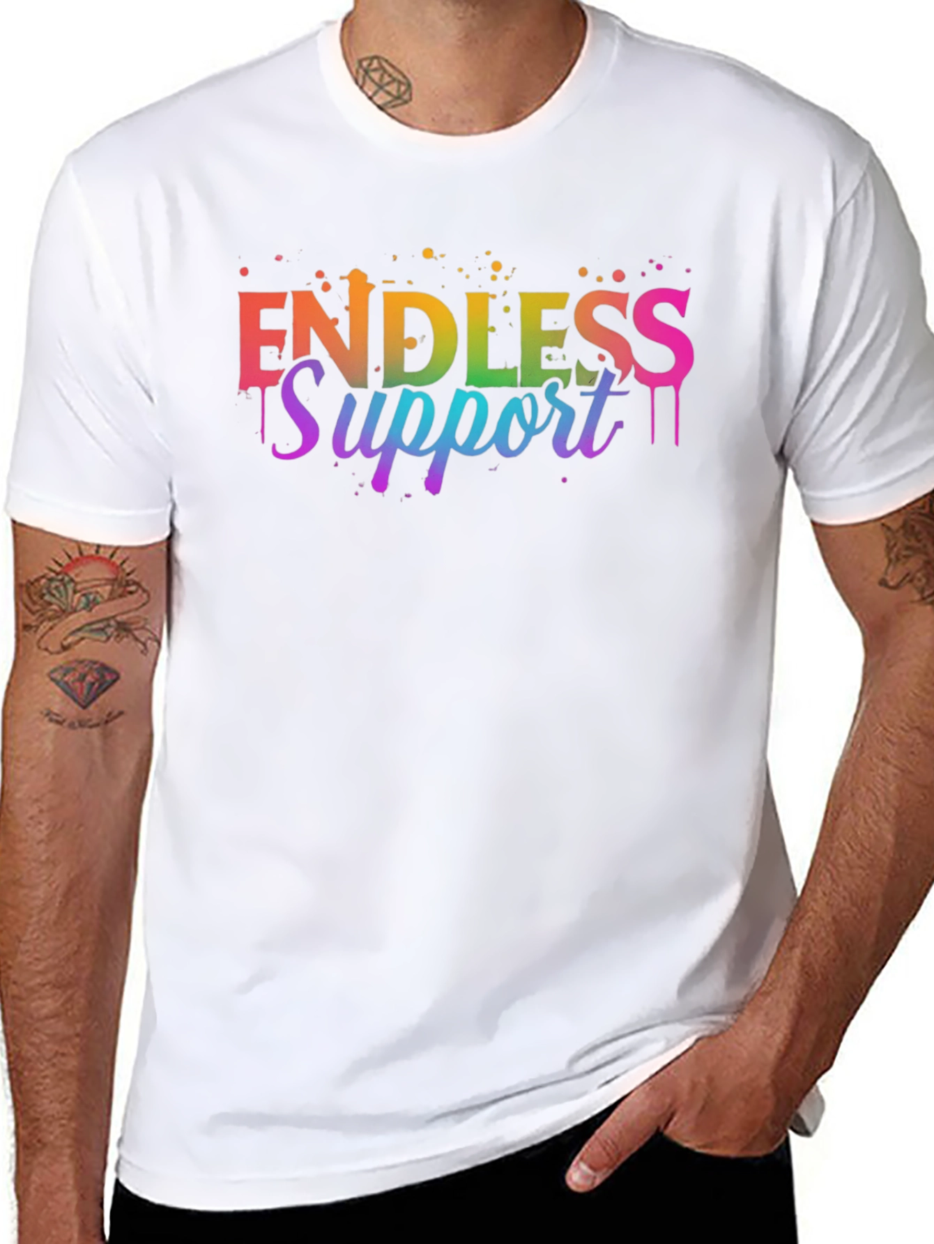 Endless Support Rainbow Graphic Tee