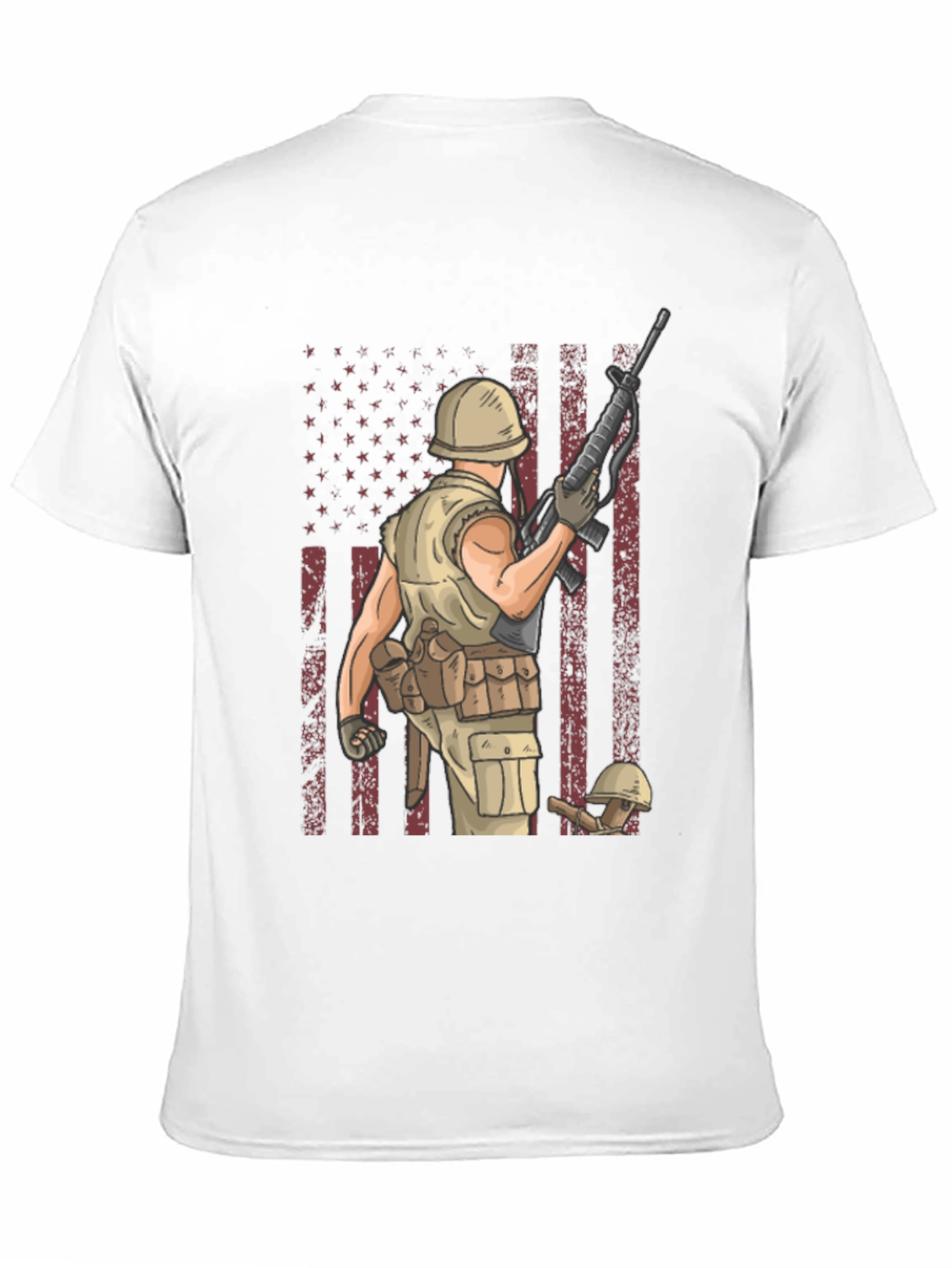 Military Soldier T-Shirt - American Flag
