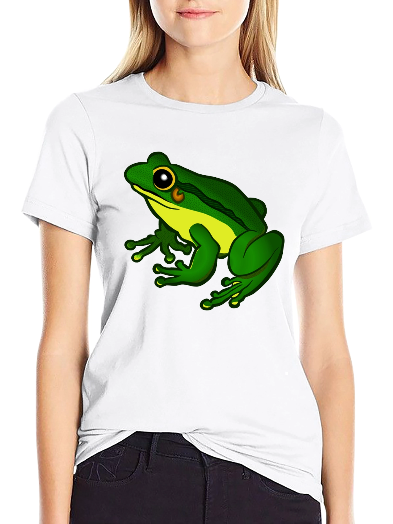 Frog Graphic Black T-Shirt - Ribbiting Style!