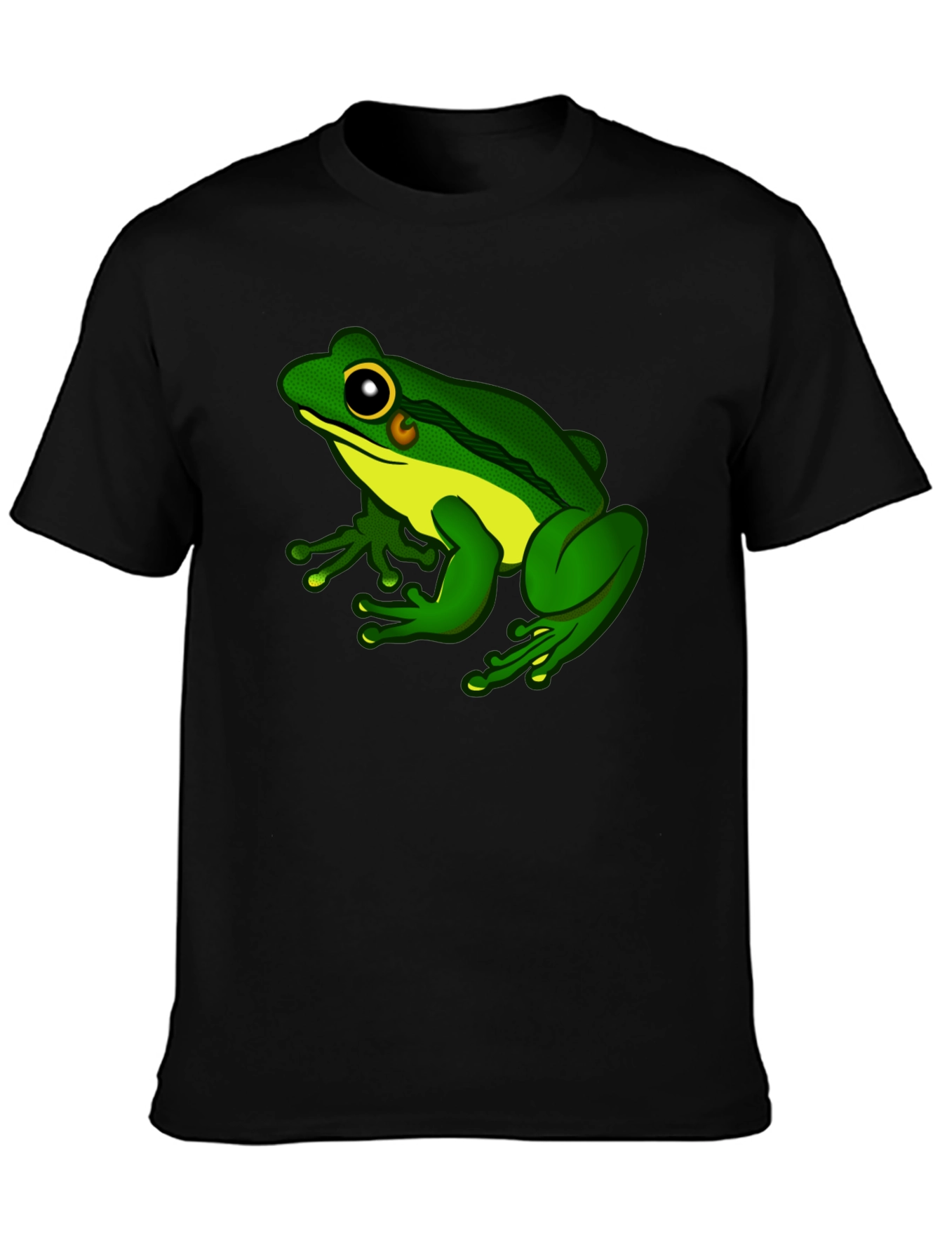 Frog Graphic Black T-Shirt - Ribbiting Style!