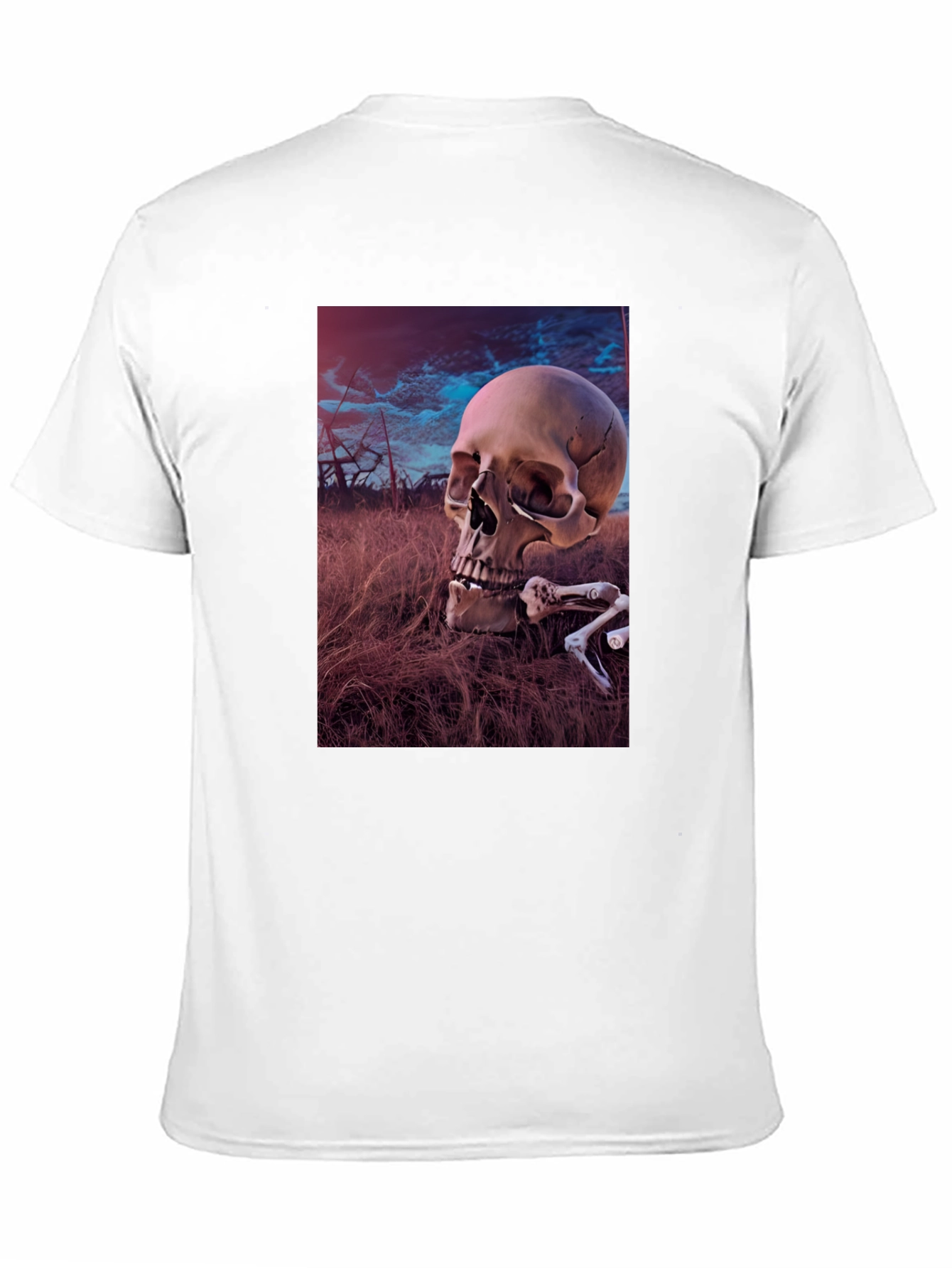 Skull & Bones Graphic Tee - Edgy Dark Aesthetic