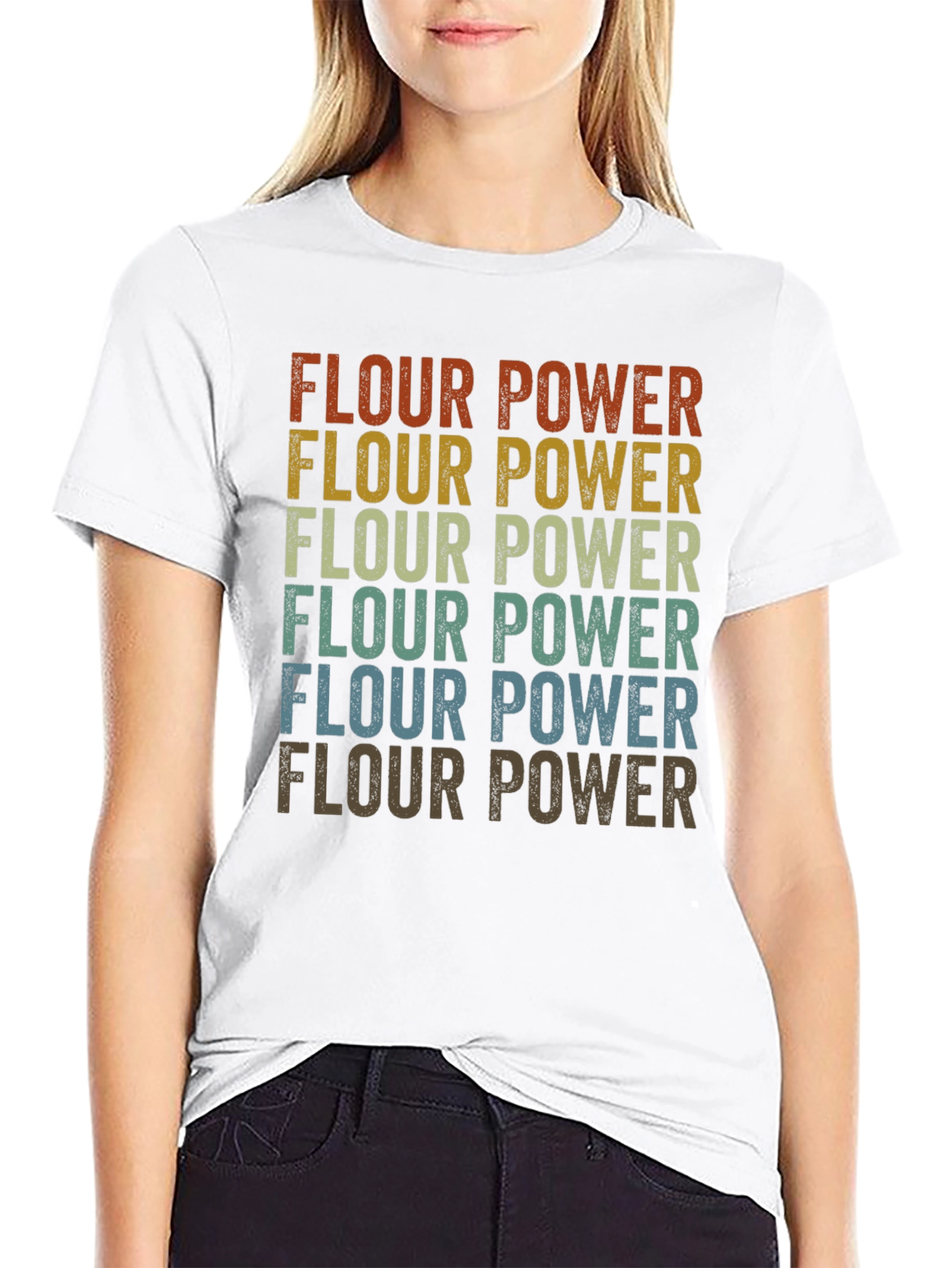 Flour Power Retro Graphic Tee