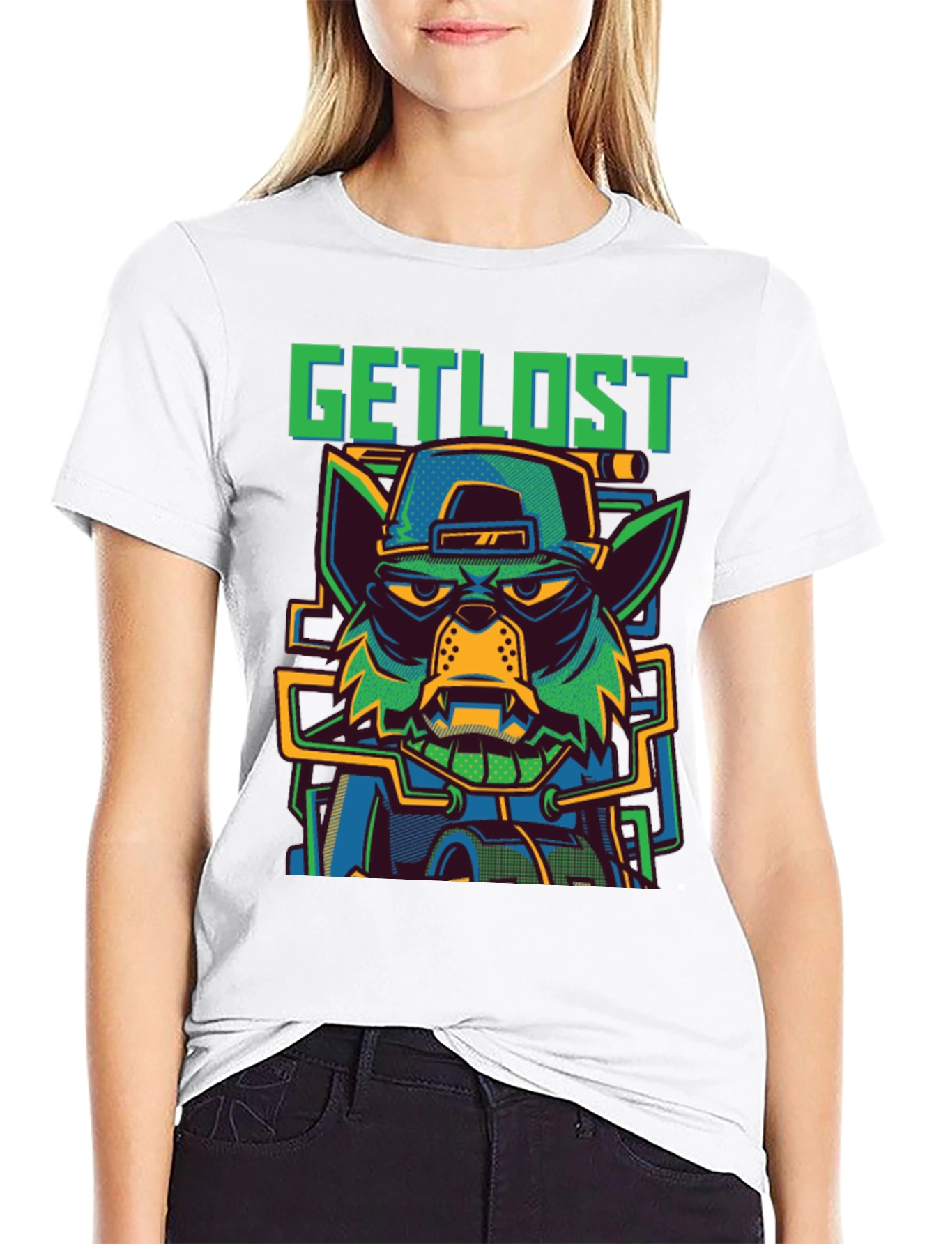 Get Lost Wolf Graphic T-Shirt