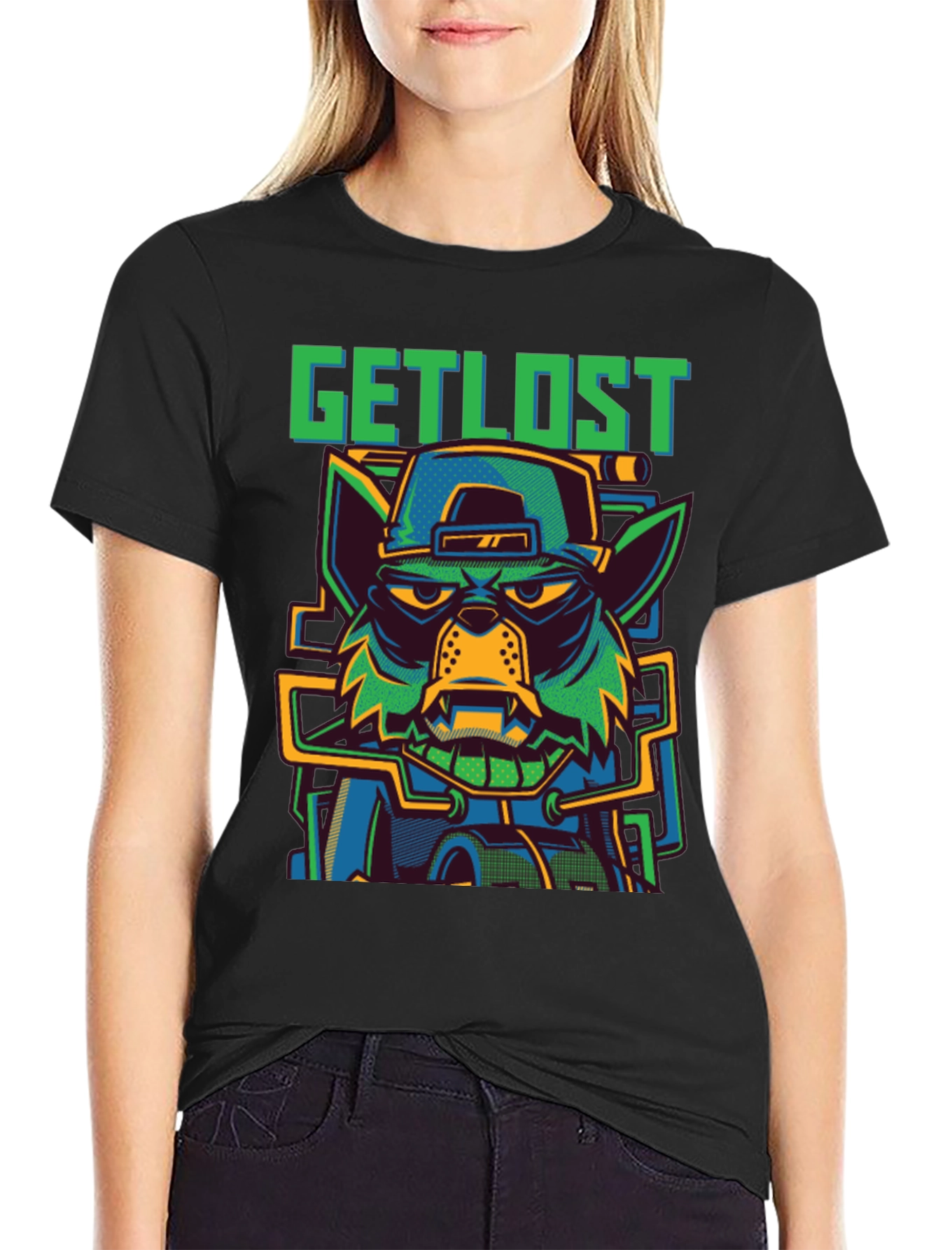 Get Lost Wolf Graphic T-Shirt