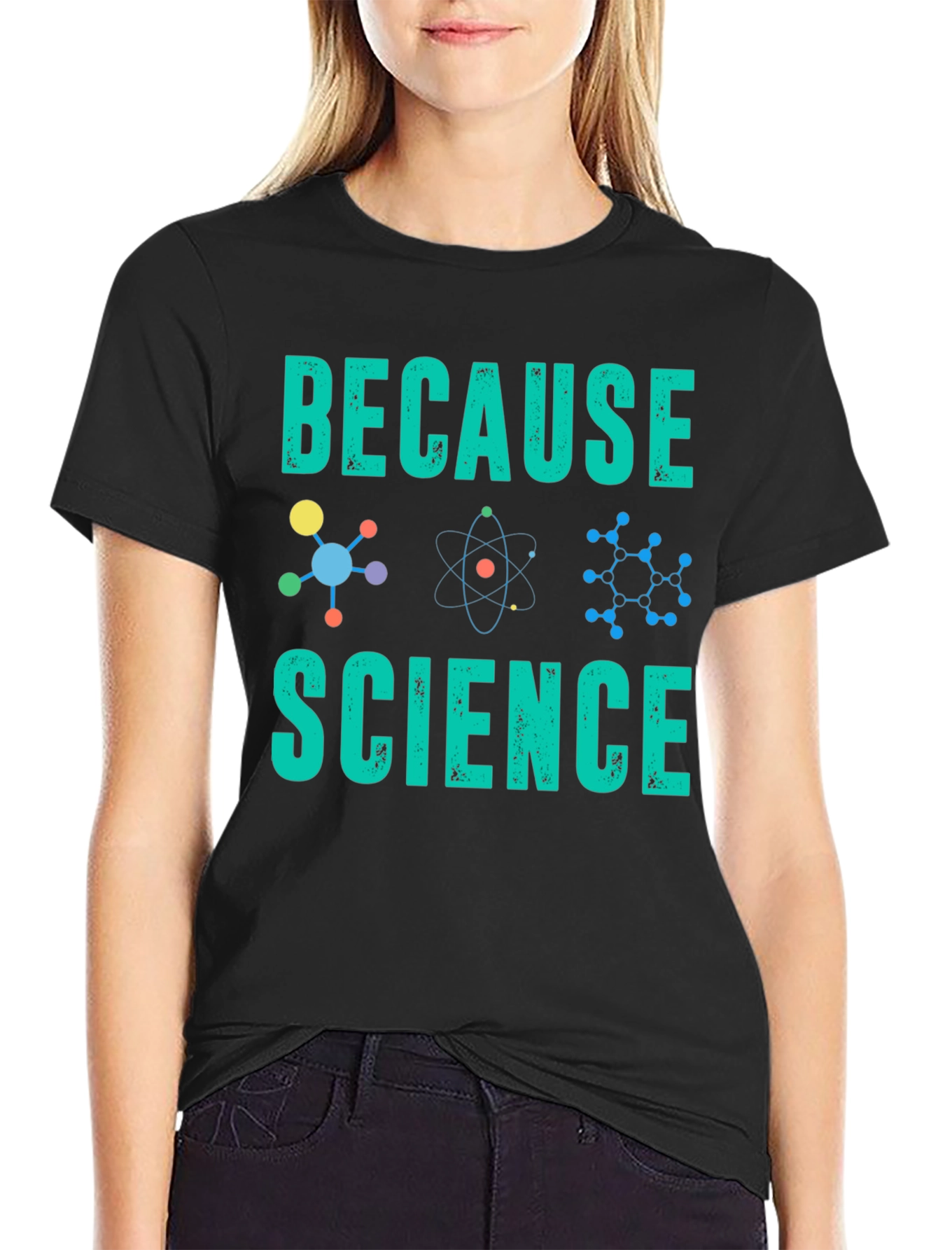 Because Science Graphic T-Shirt - Black