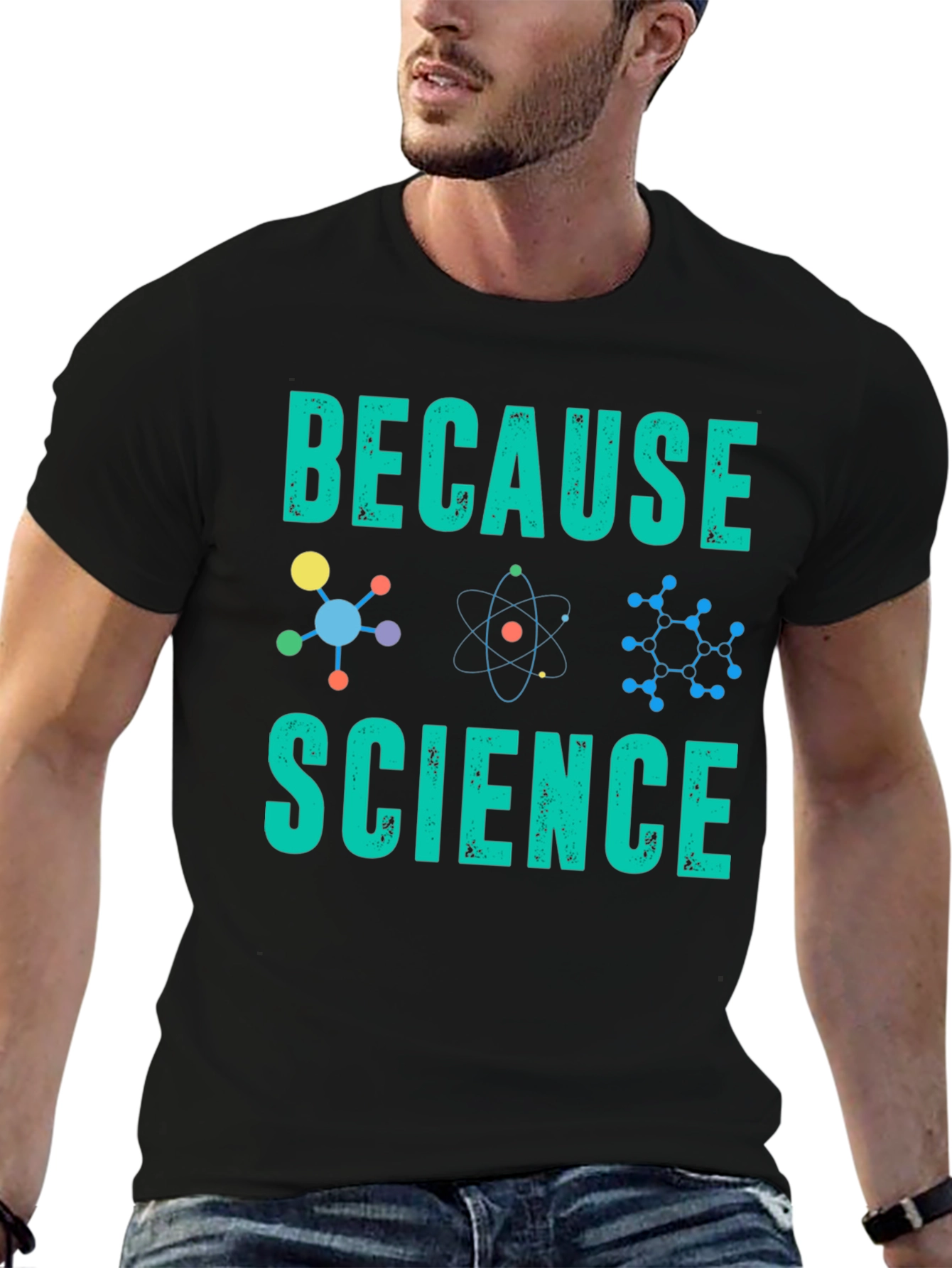 Because Science Graphic T-Shirt - Black
