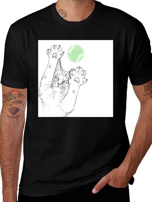 Scratch That Cat Tee - Black Cotton Comfort