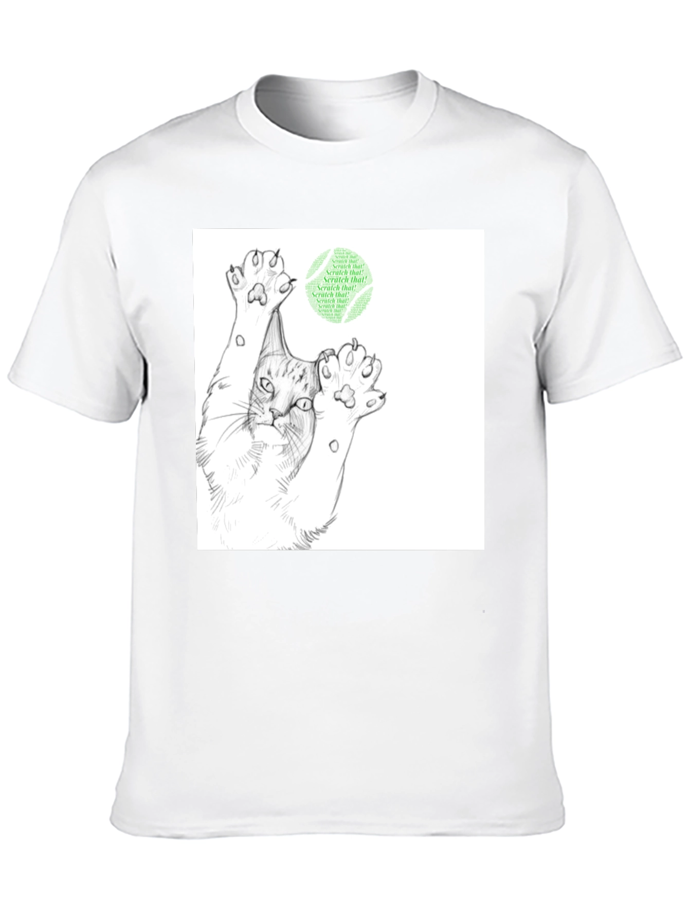 Scratch That Cat Tee - Black Cotton Comfort