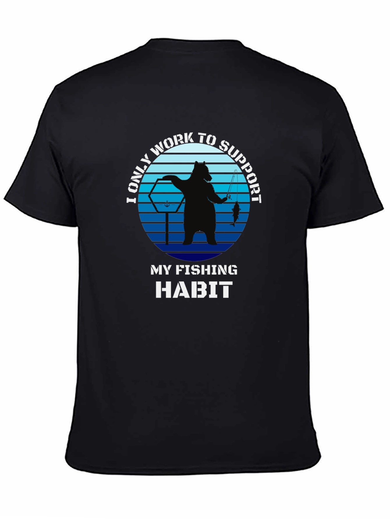 Fishing Habit T-Shirt - Bear Graphic