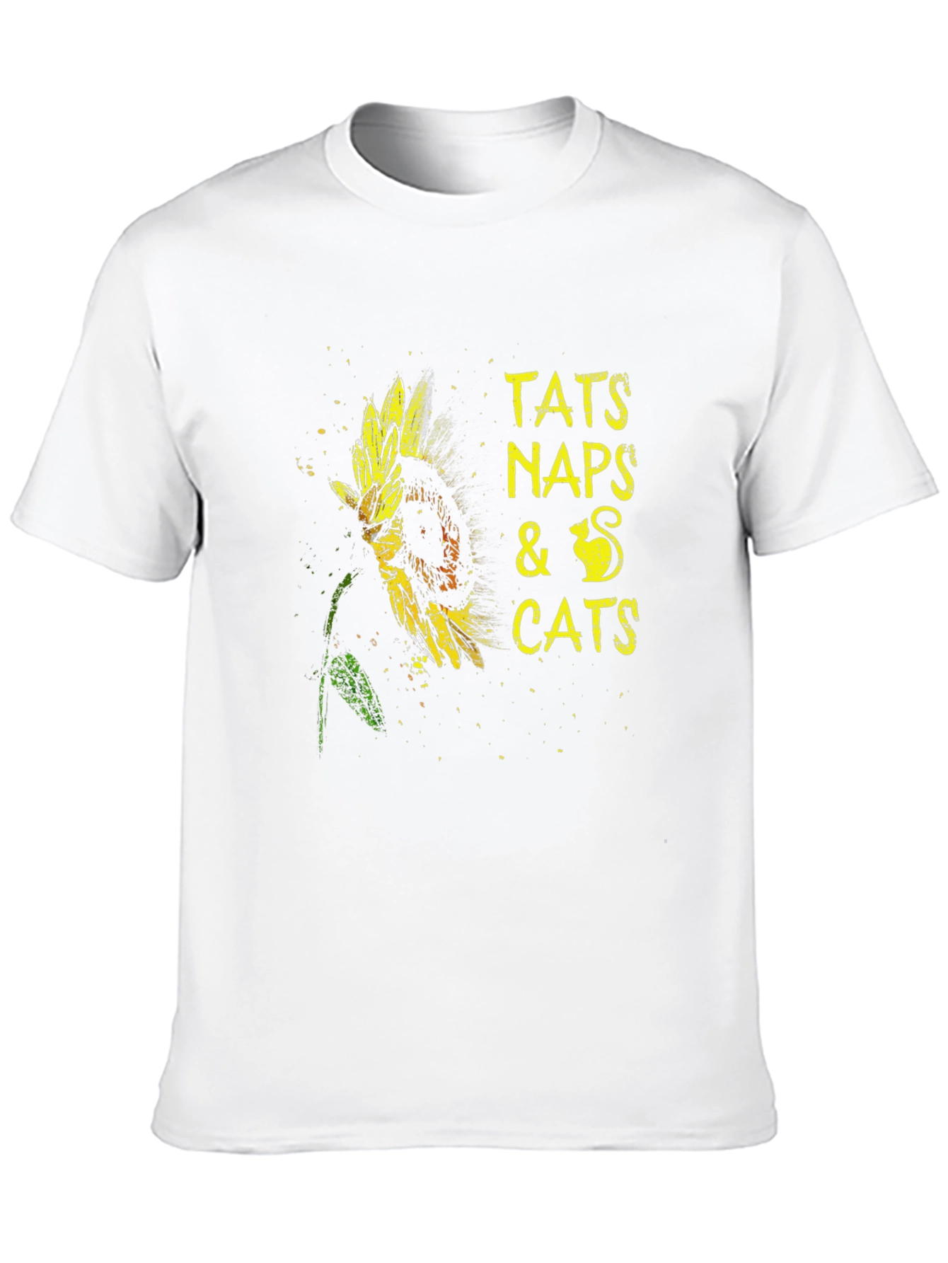 Tats Naps & Cats Sunflower Graphic T-Shirt