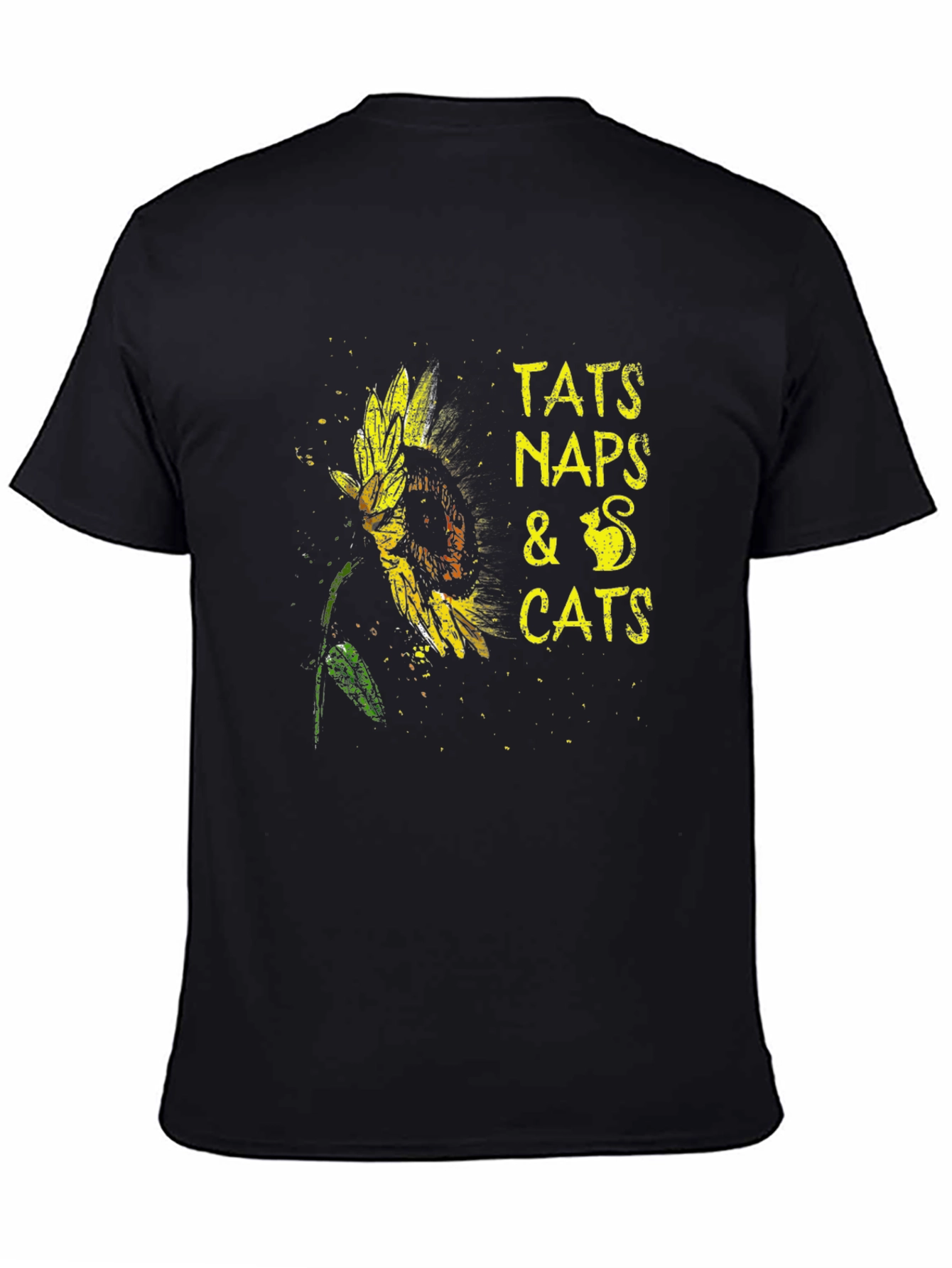 Tats Naps & Cats Sunflower Graphic T-Shirt