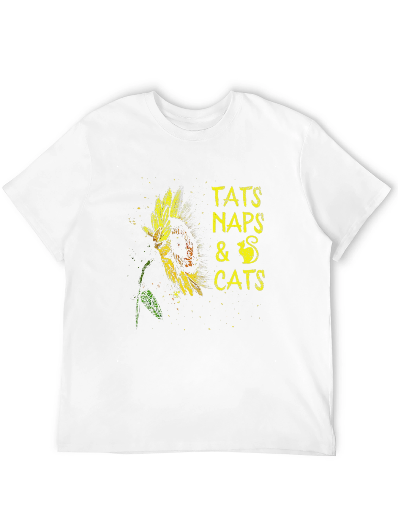 Tats Naps & Cats Sunflower Graphic T-Shirt
