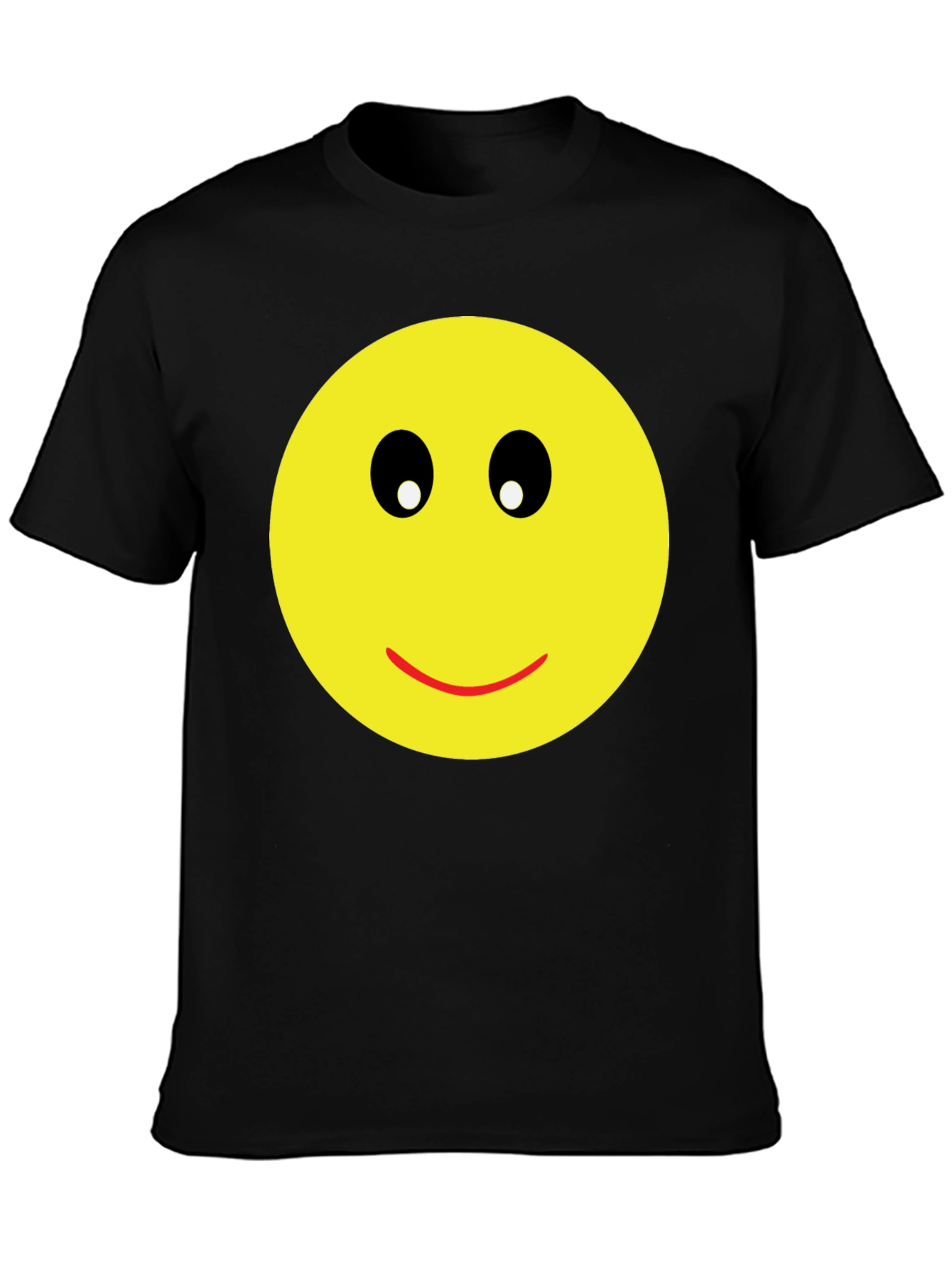Smiley Face Graphic Black T-Shirt
