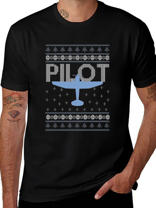 Pilot Plane Ugly Christmas Sweater T-shirt