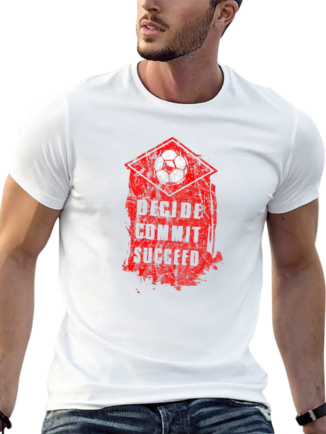 Decide Commit Succeed Soccer T-Shirt