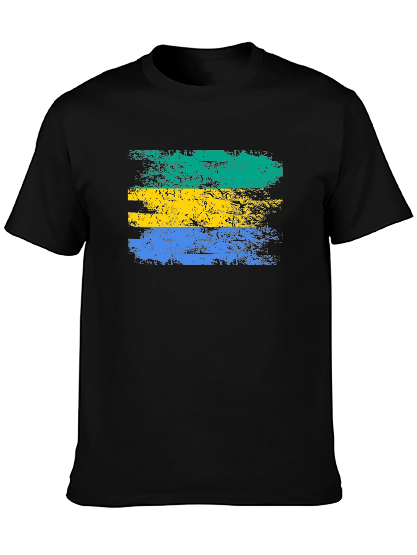 Gabon Flag Grunge Style T-Shirt