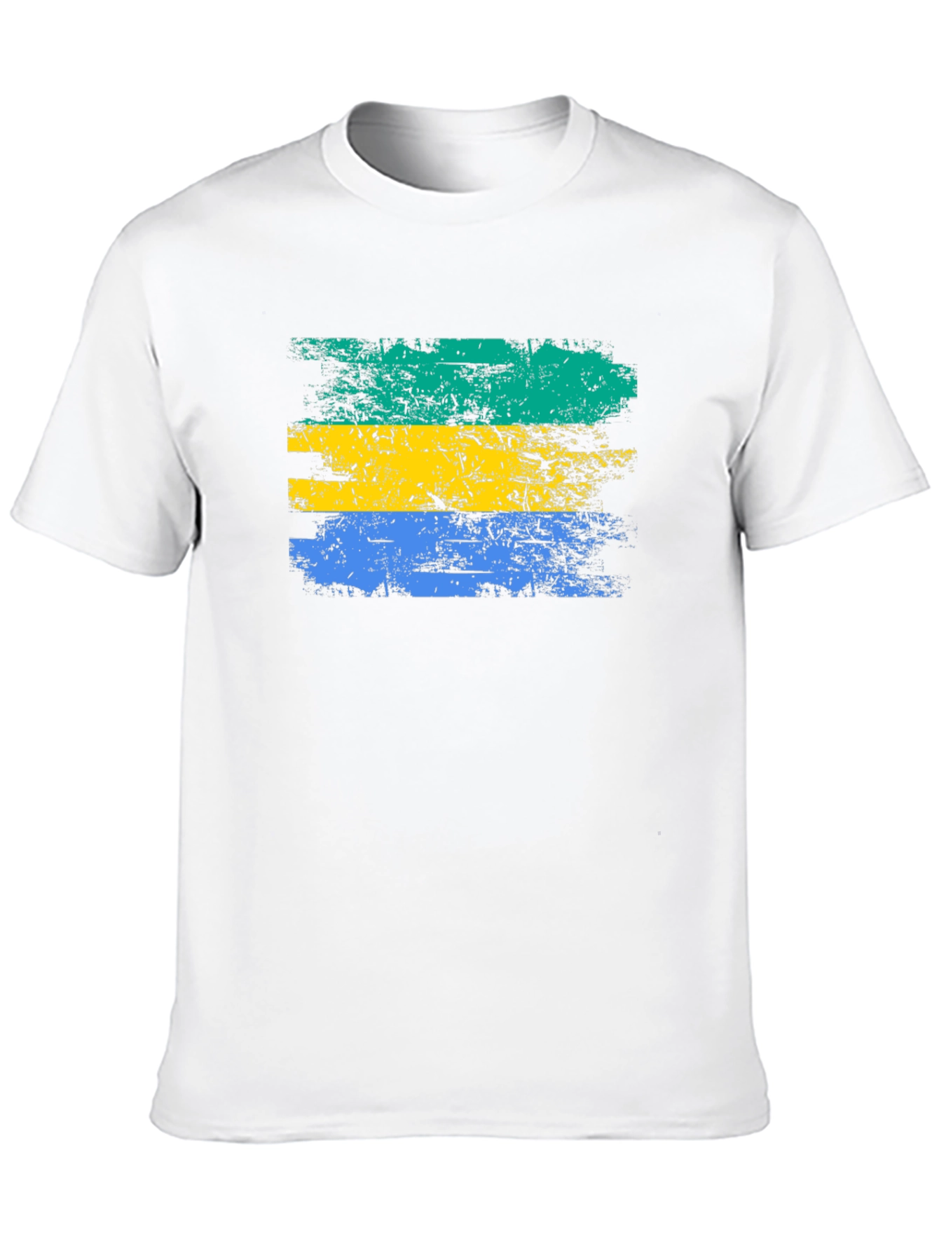 Gabon Flag Grunge Style T-Shirt