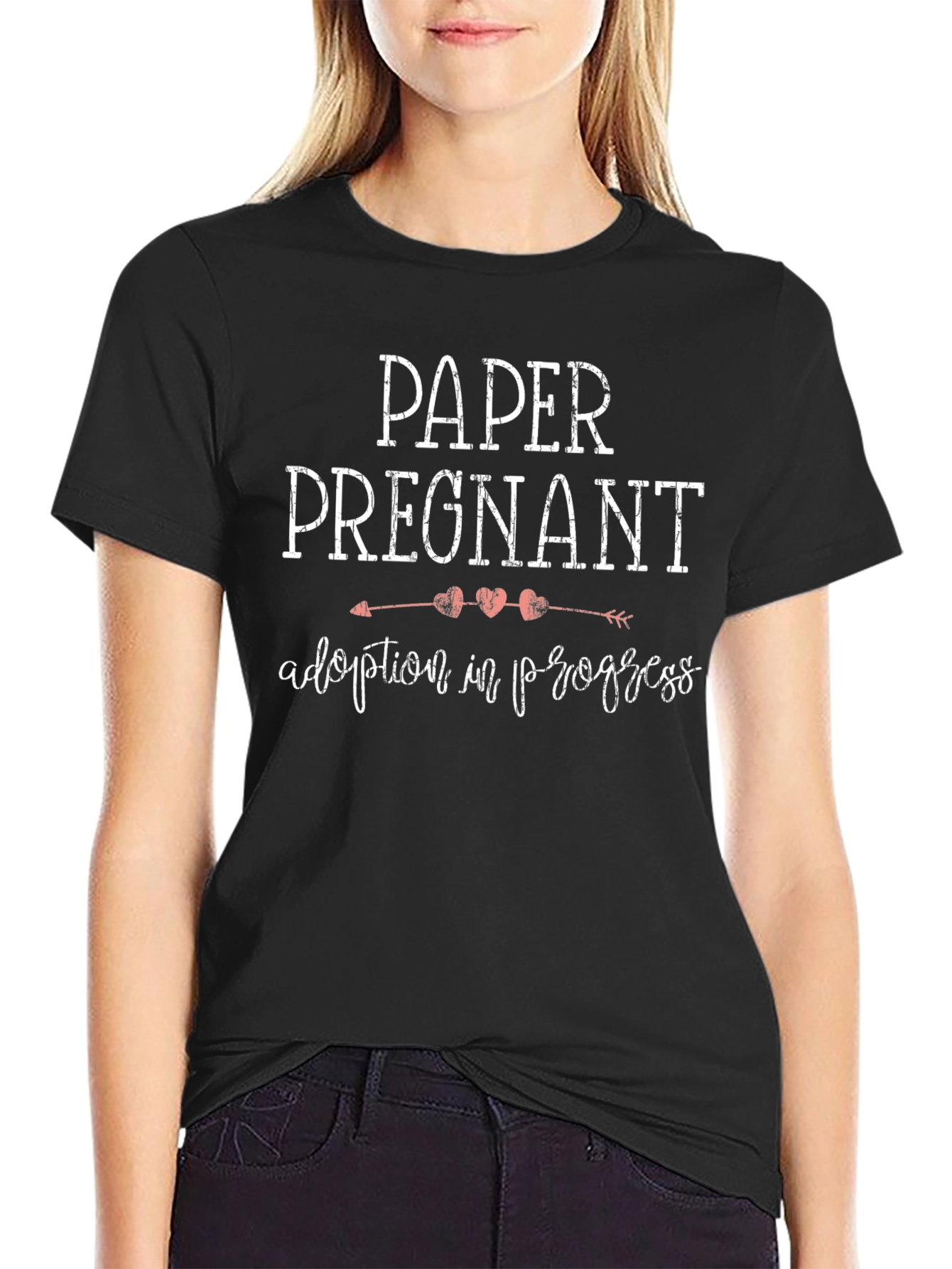 Paper Pregnant Adoption in Progress Tee