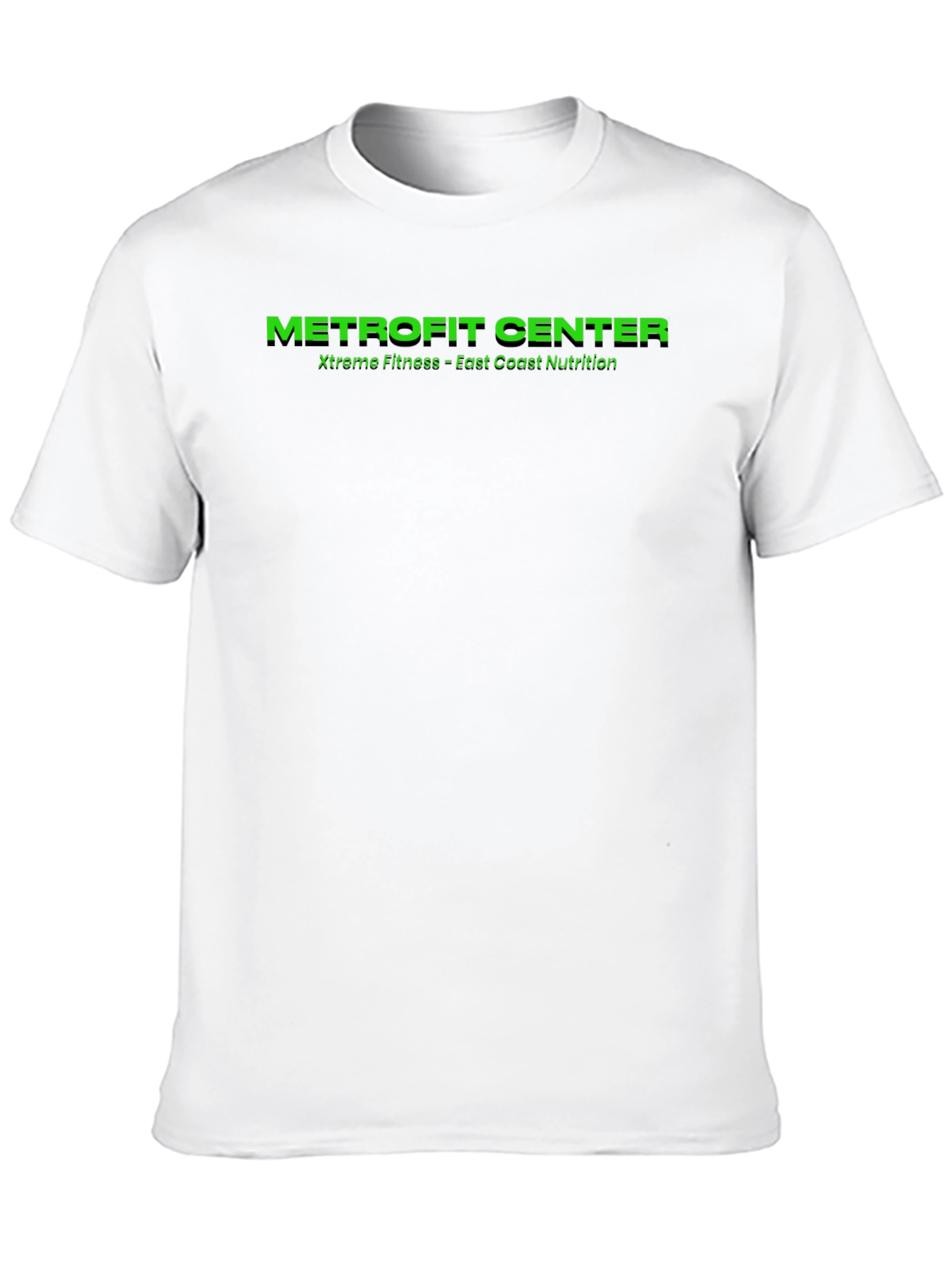 METROFIT CENTER Mens Black Fitness T-Shirt