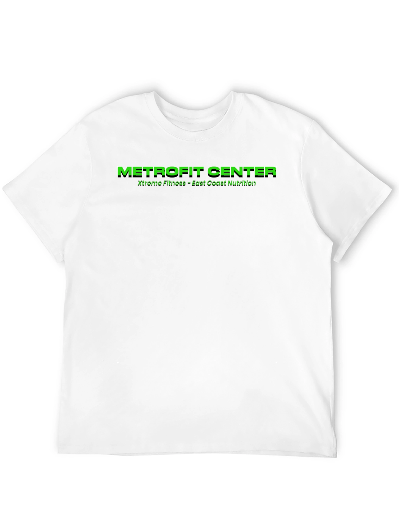 METROFIT CENTER Mens Black Fitness T-Shirt