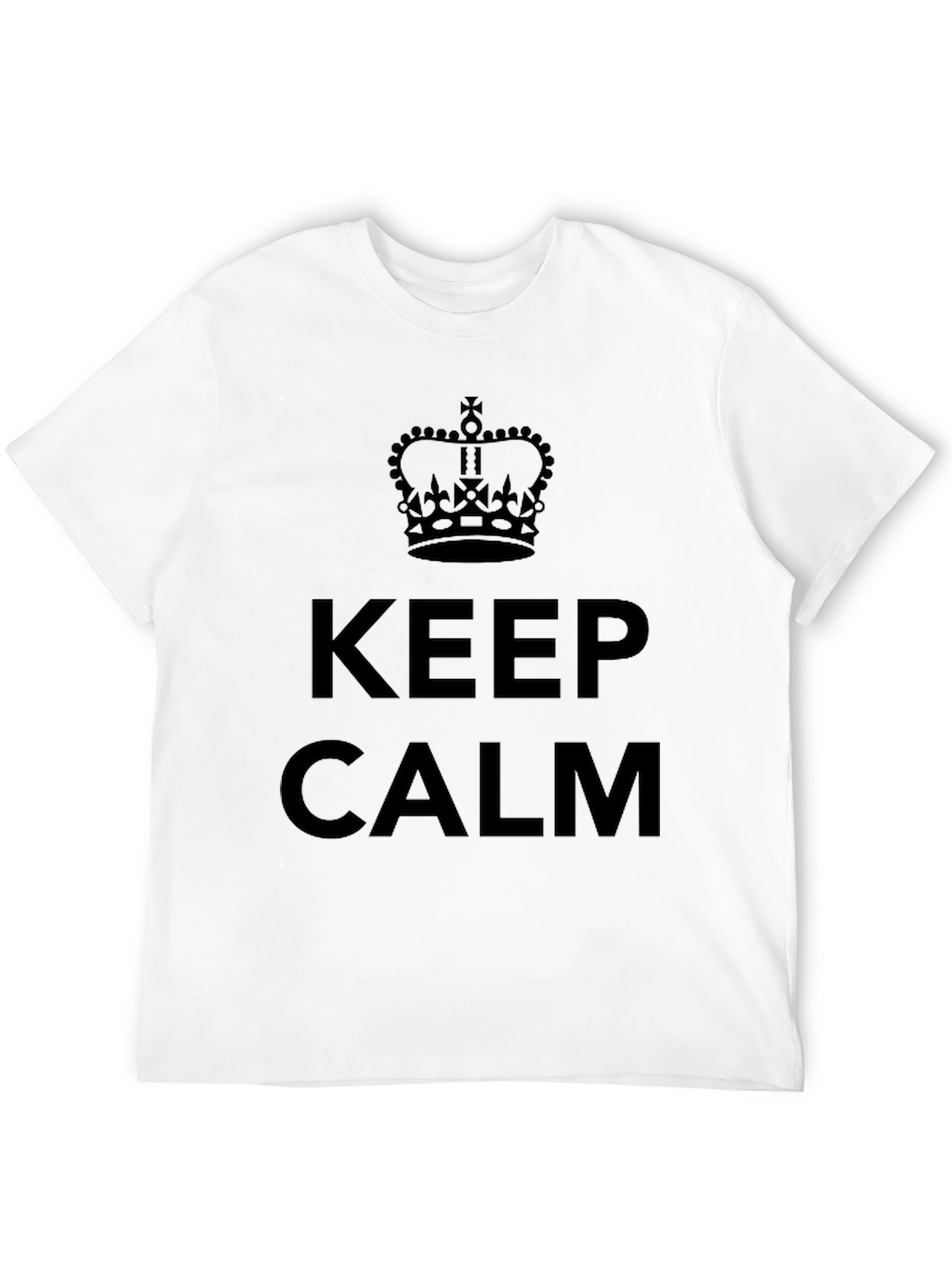 Keep Calm Crown Black T-Shirt
