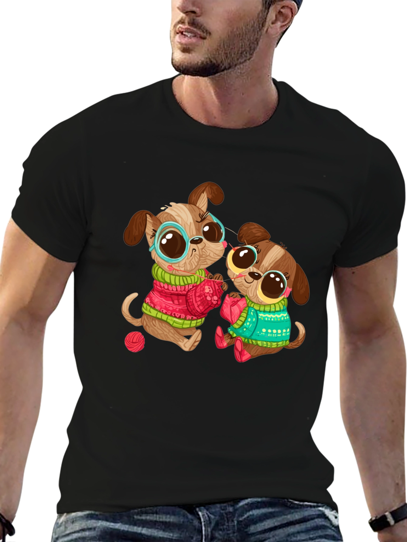 Cute Puppy Knitted Sweater T-Shirt