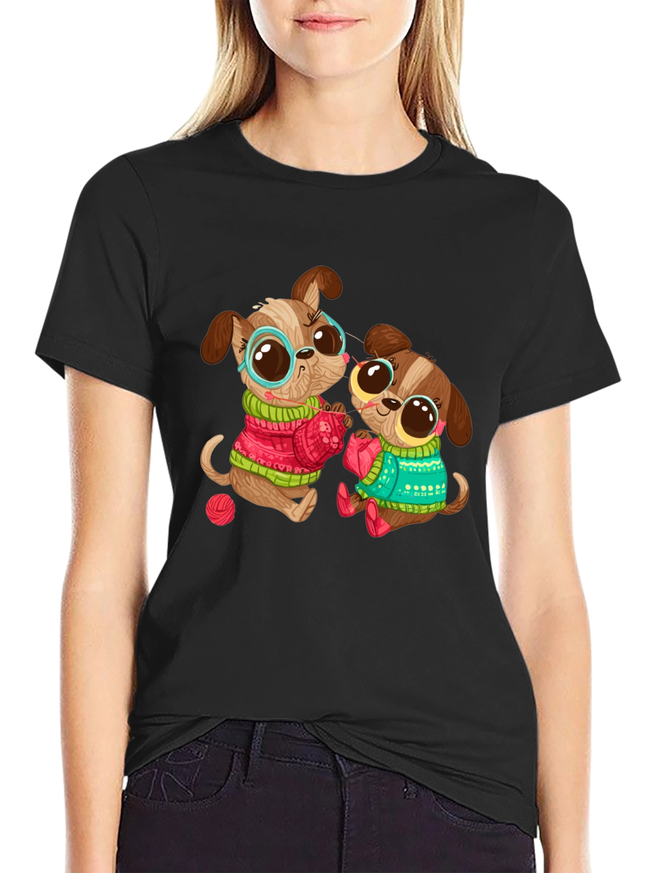 Cute Puppy Knitted Sweater T-Shirt