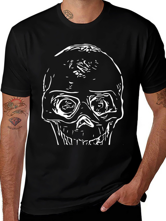 Skull Graphic Black T-Shirt - Edgy Style