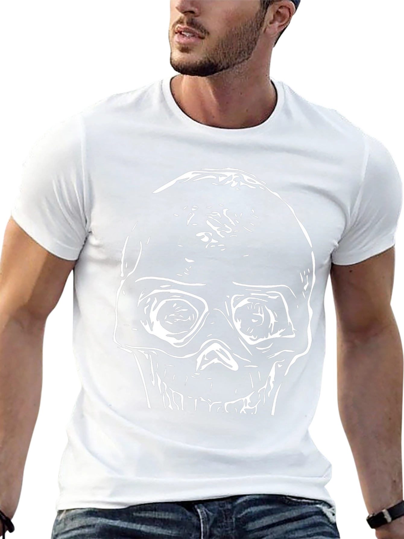 Skull Graphic Black T-Shirt - Edgy Style
