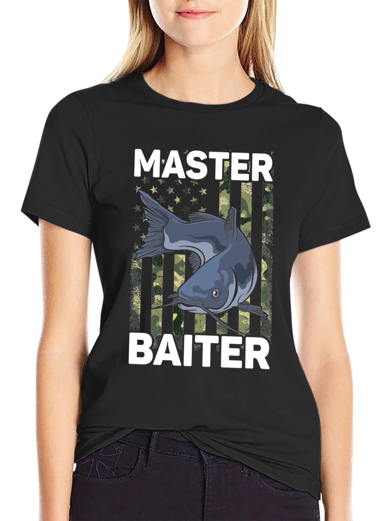 Master Baiter Fishing T-Shirt - Funny Catfish Design