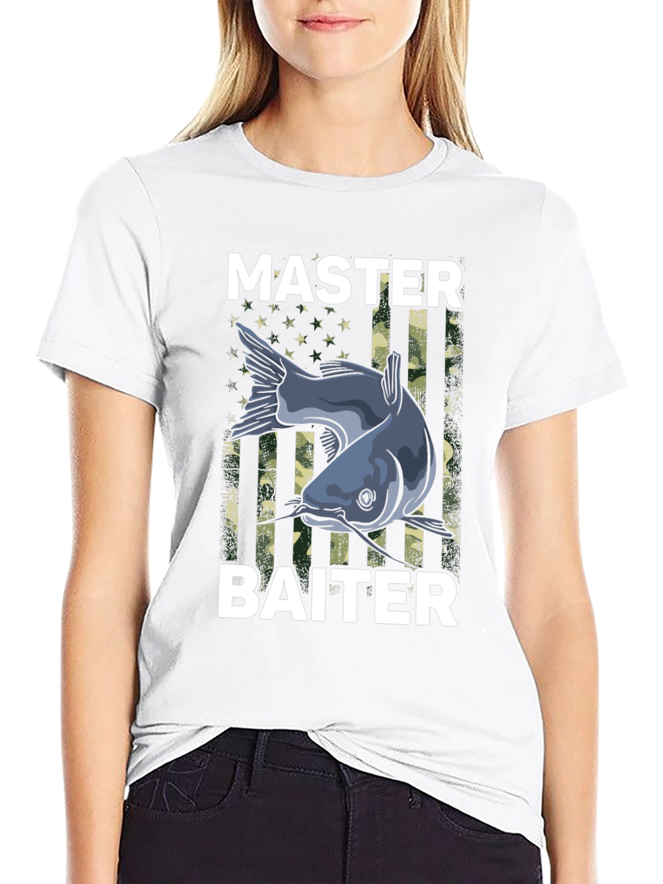 Master Baiter Fishing T-Shirt - Funny Catfish Design